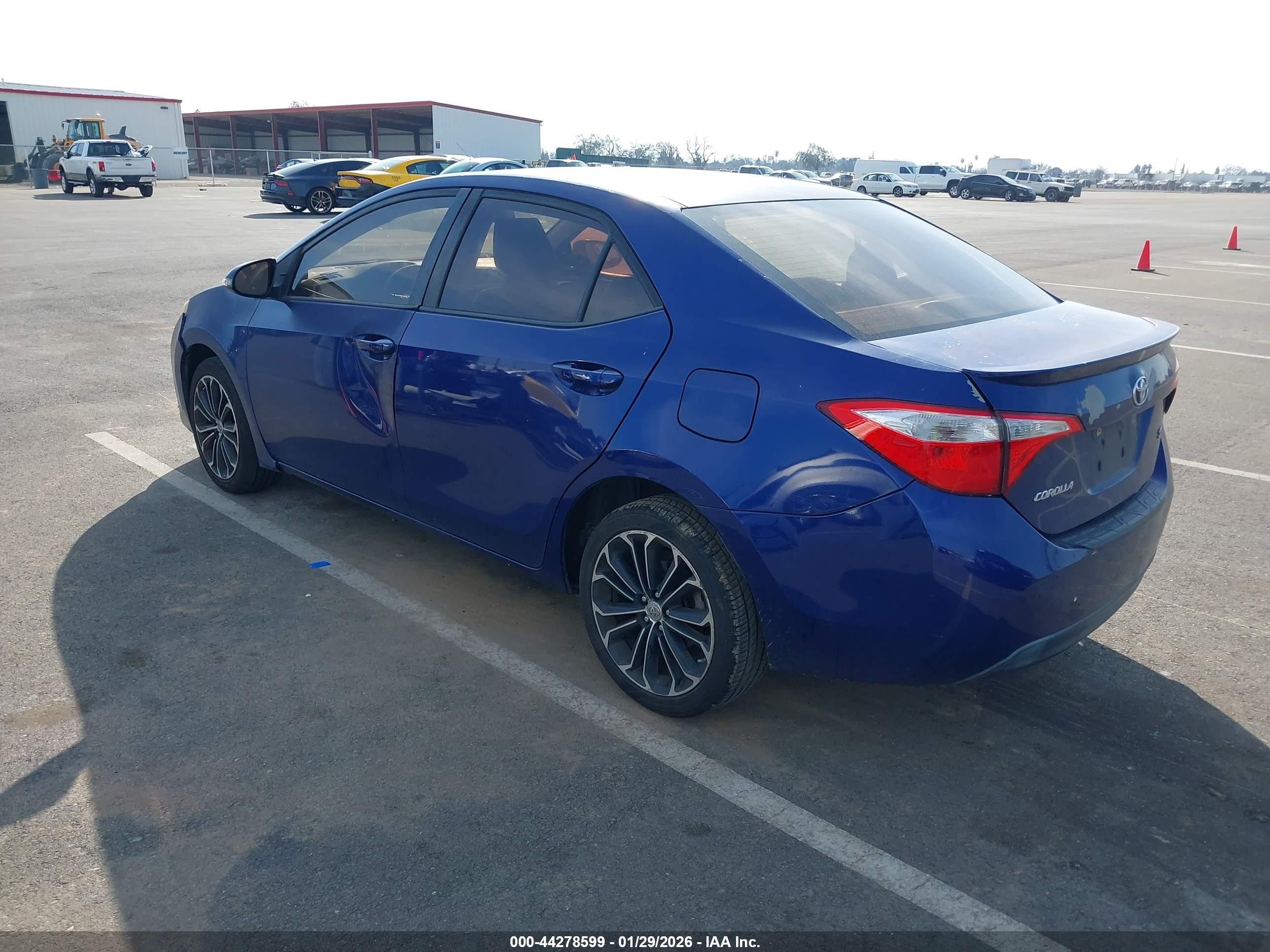 2014 Toyota Corolla S Plus Blue vin: 5YFBURHE4EP043318