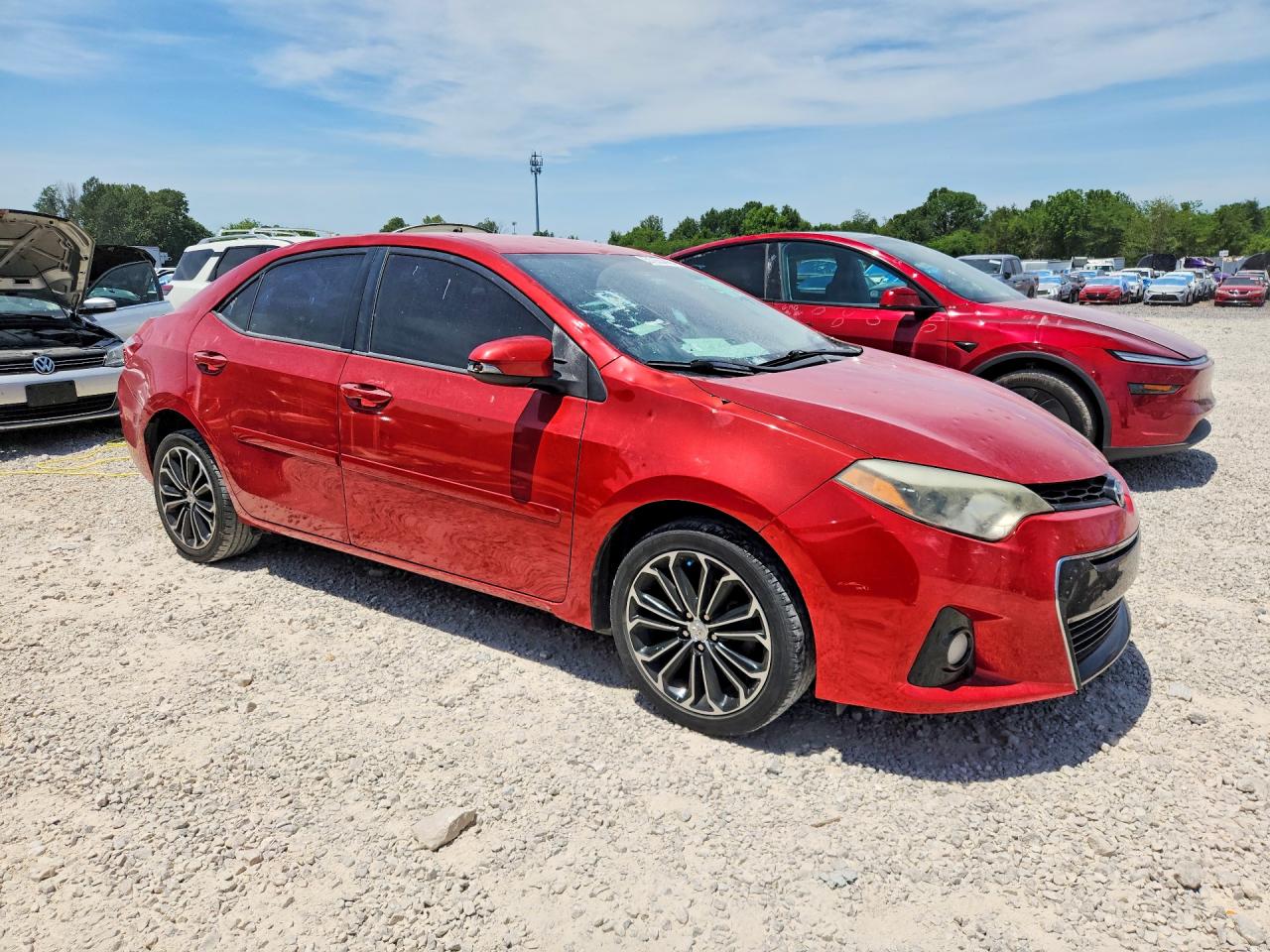 2014 Toyota Corolla S Plus Red vin: 5YFBURHE4EP064248