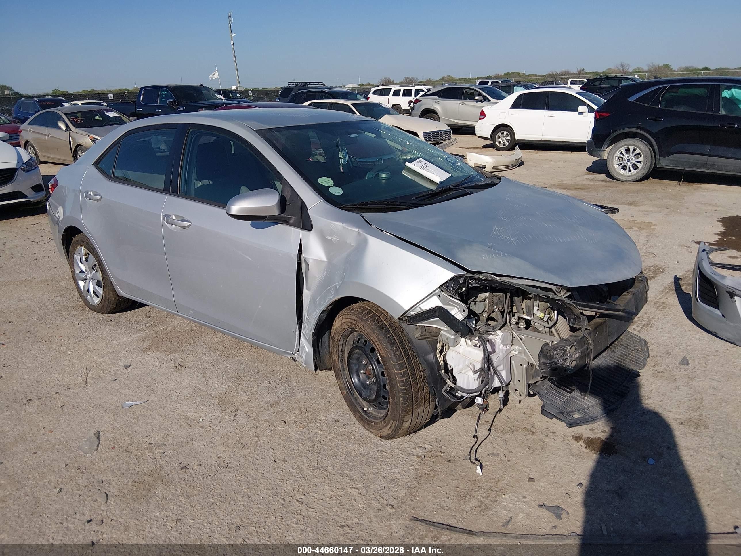 2014 Toyota Corolla Le Silver vin: 5YFBURHE4EP065867