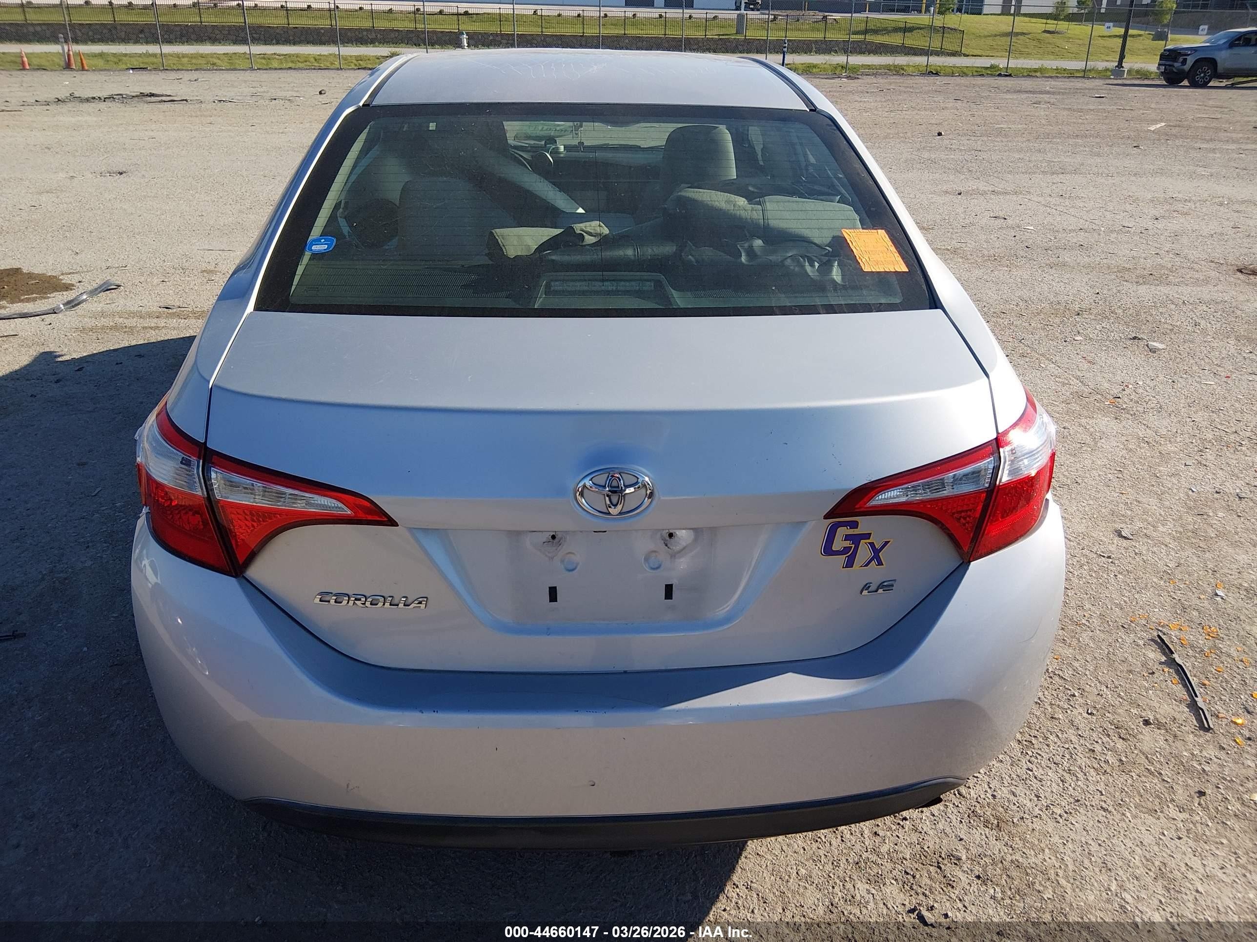 2014 Toyota Corolla Le Silver vin: 5YFBURHE4EP065867