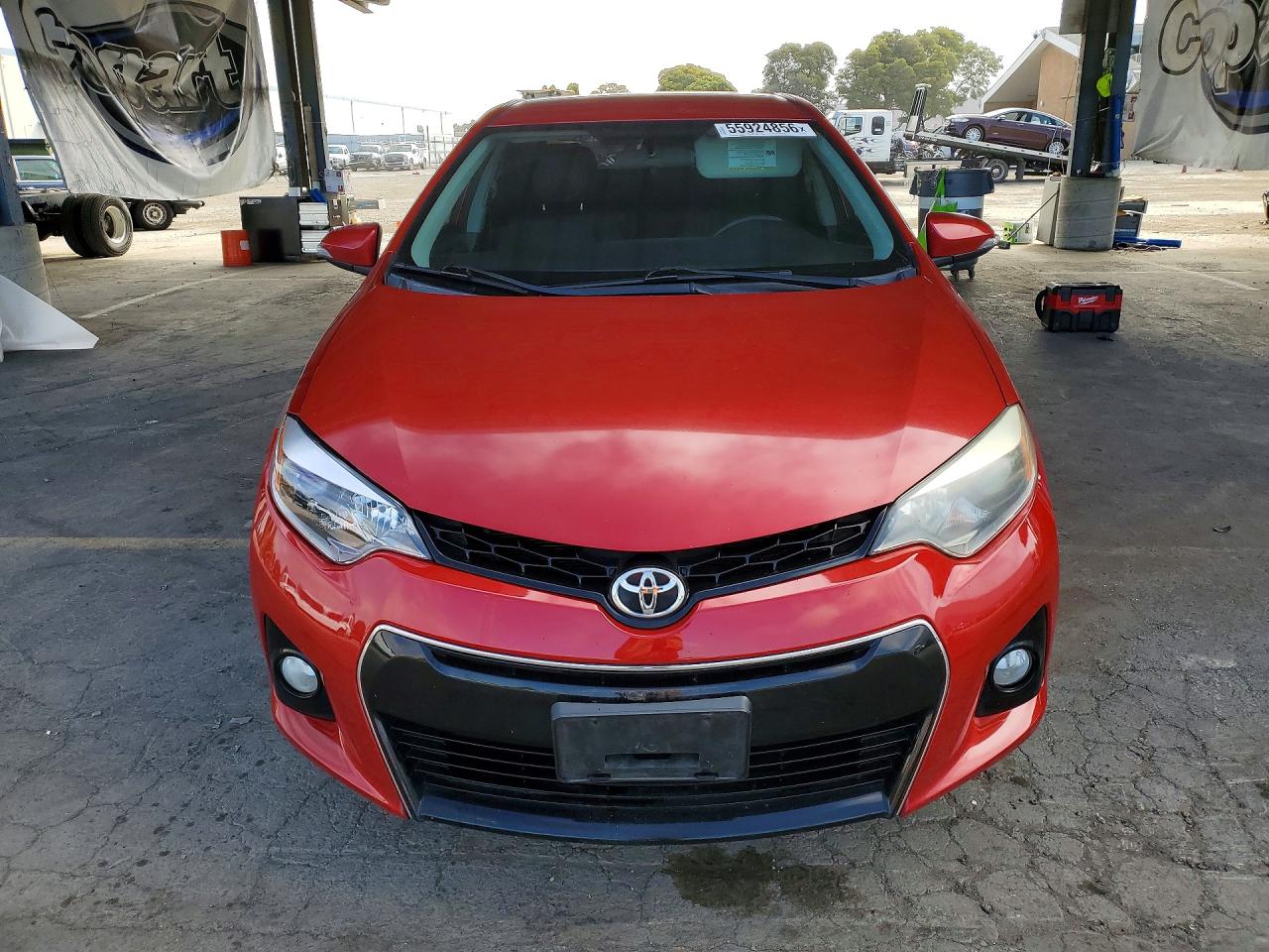 2014 Toyota Corolla S Plus Burgundy vin: 5YFBURHE4EP085441