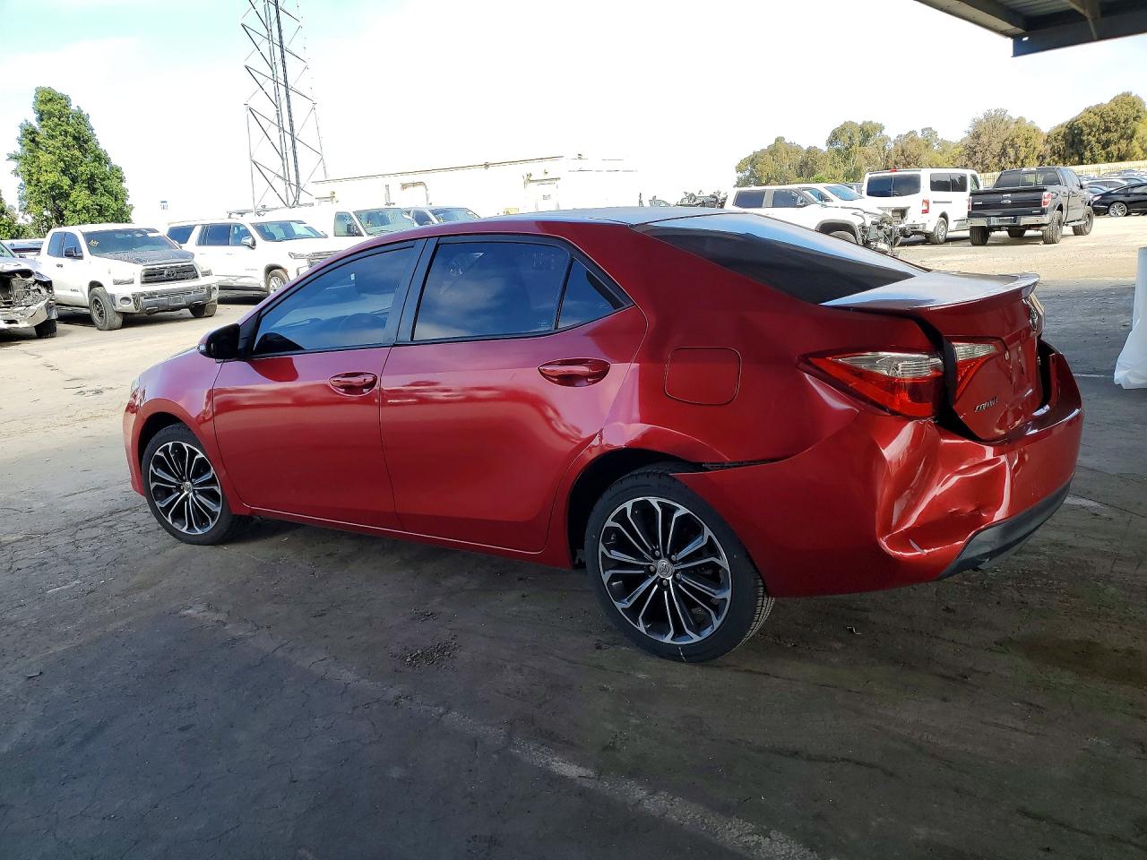2014 Toyota Corolla S Plus Burgundy vin: 5YFBURHE4EP085441