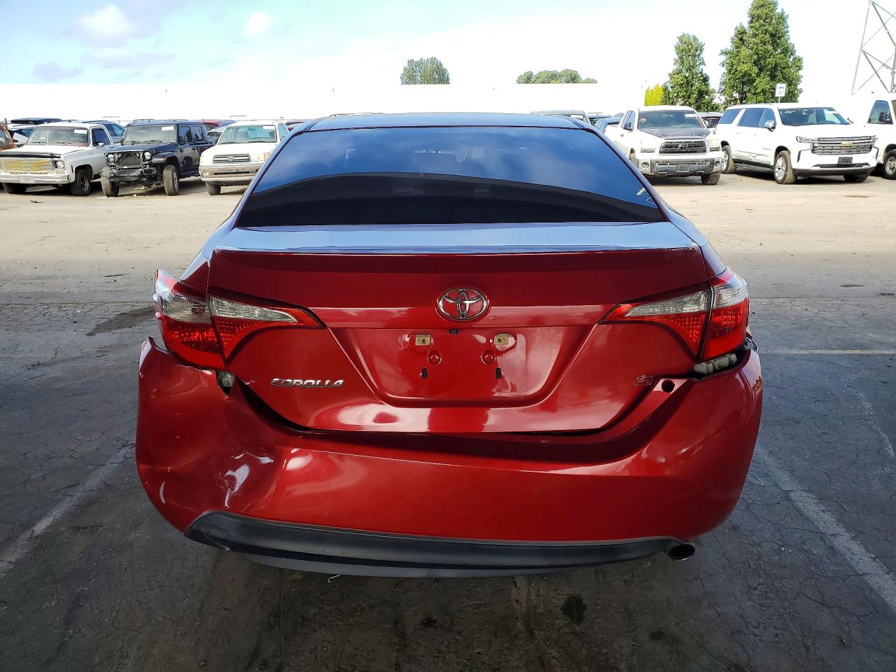 2014 Toyota Corolla S Plus Burgundy vin: 5YFBURHE4EP085441