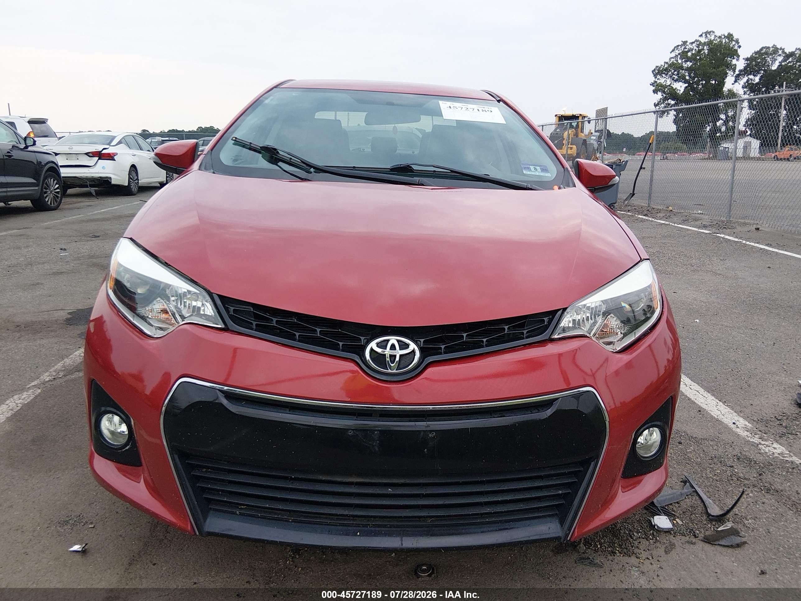 2014 Toyota Corolla S Plus Red vin: 5YFBURHE4EP099677