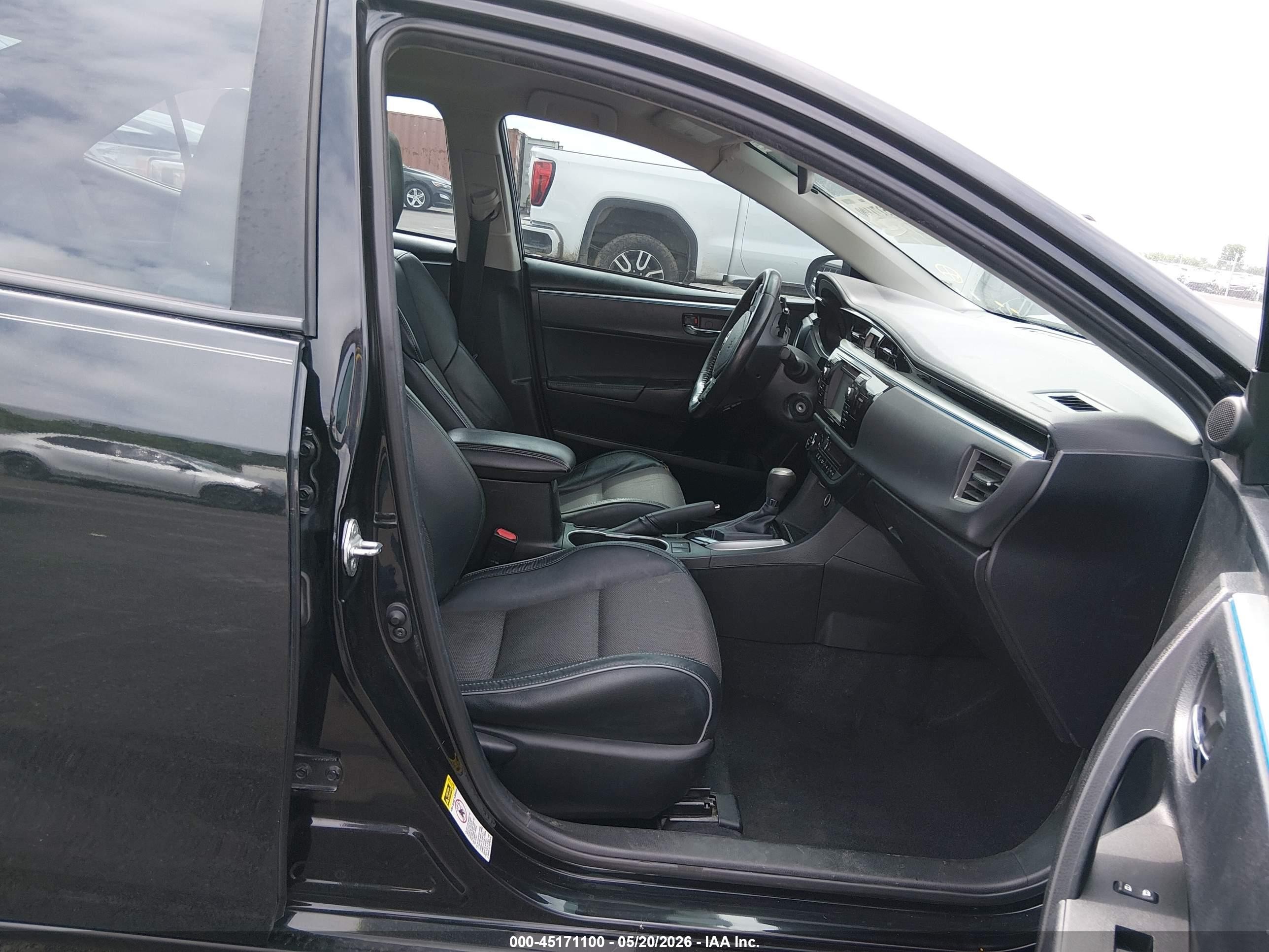 2014 Toyota Corolla S Plus Black vin: 5YFBURHE4EP102030