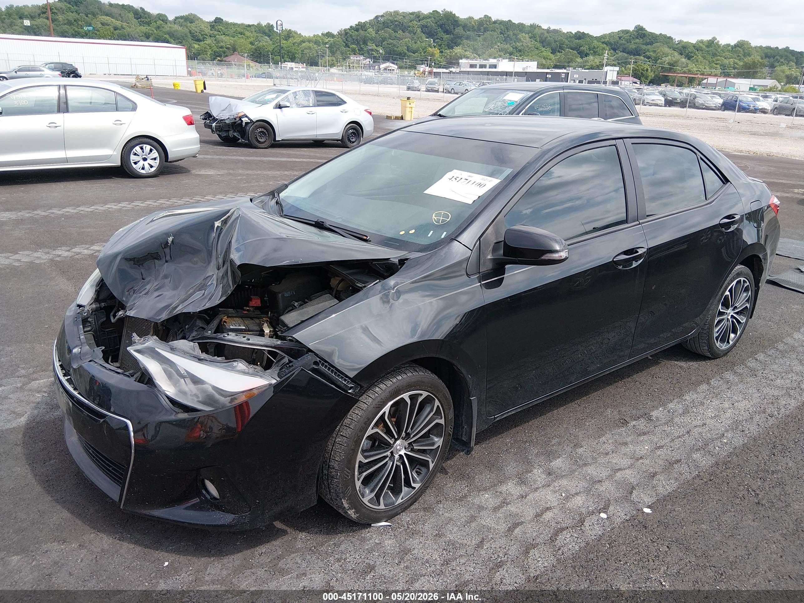 2014 Toyota Corolla S Plus Black vin: 5YFBURHE4EP102030