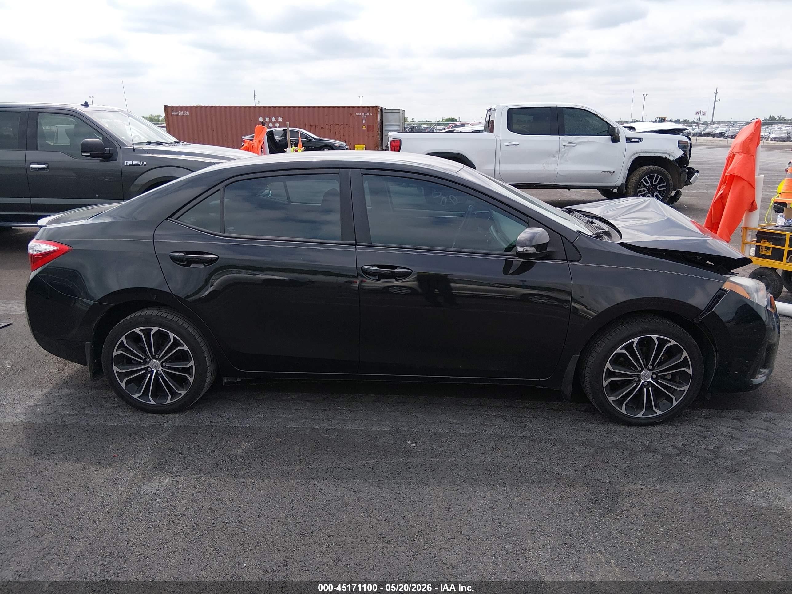2014 Toyota Corolla S Plus Black vin: 5YFBURHE4EP102030