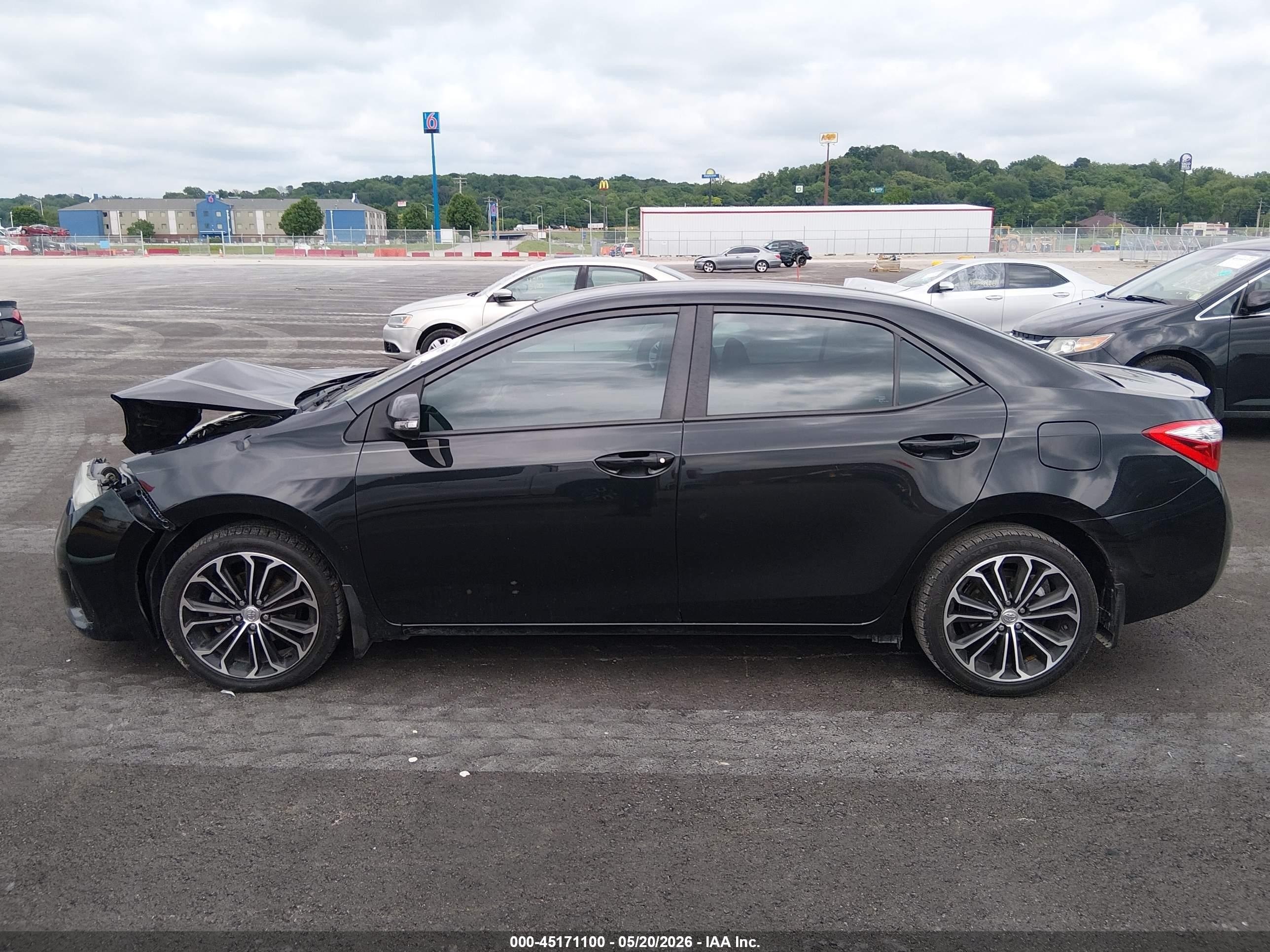2014 Toyota Corolla S Plus Black vin: 5YFBURHE4EP102030
