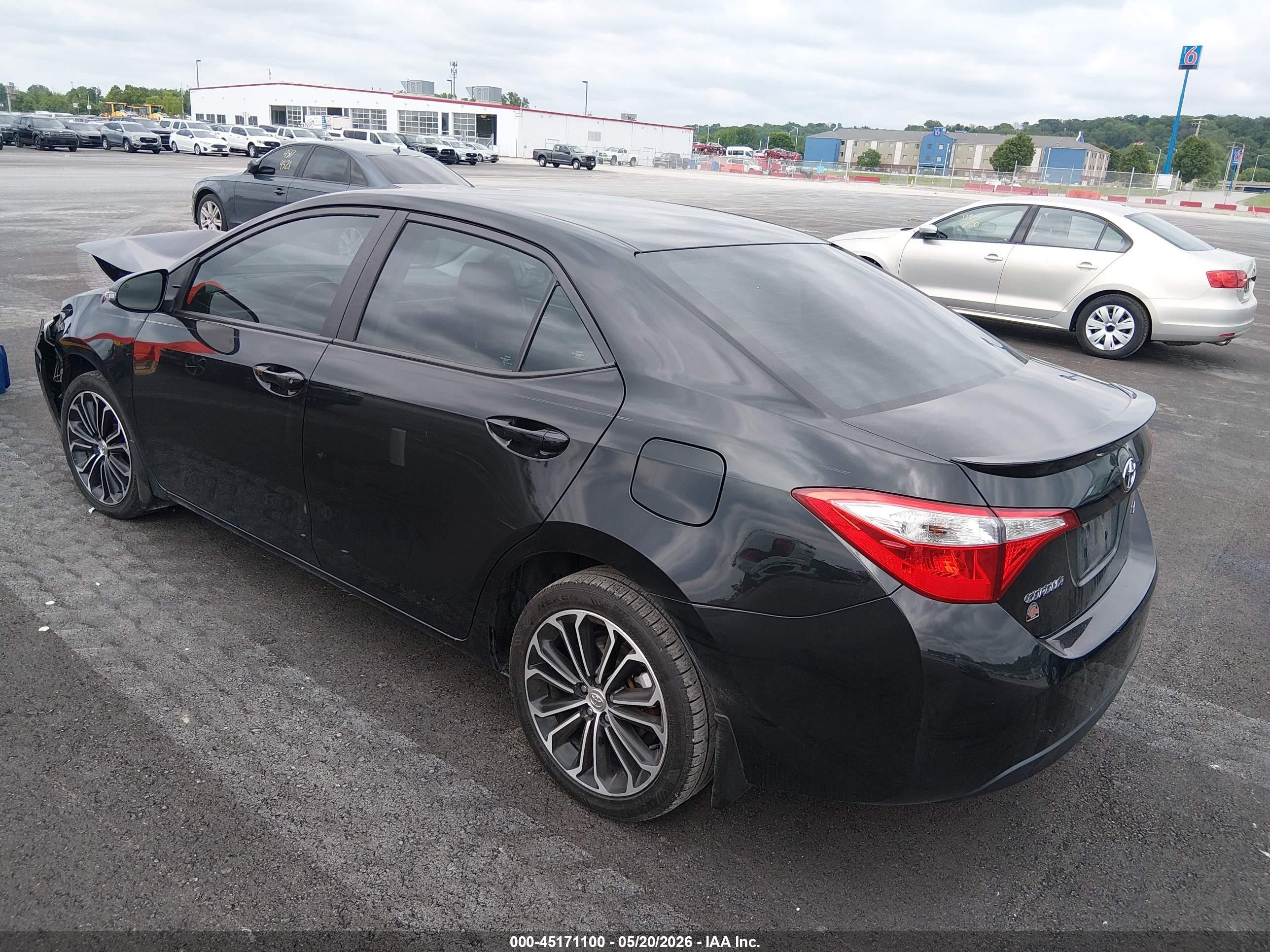 2014 Toyota Corolla S Plus Black vin: 5YFBURHE4EP102030