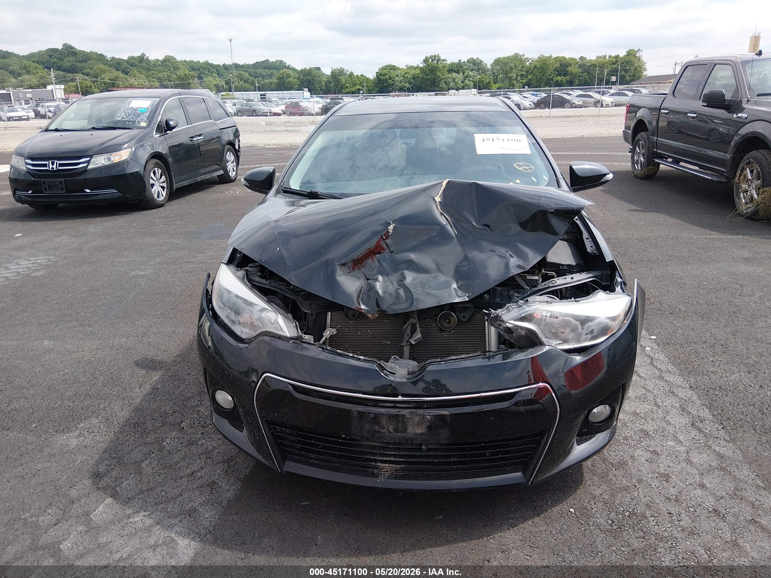 2014 Toyota Corolla S Plus Black vin: 5YFBURHE4EP102030