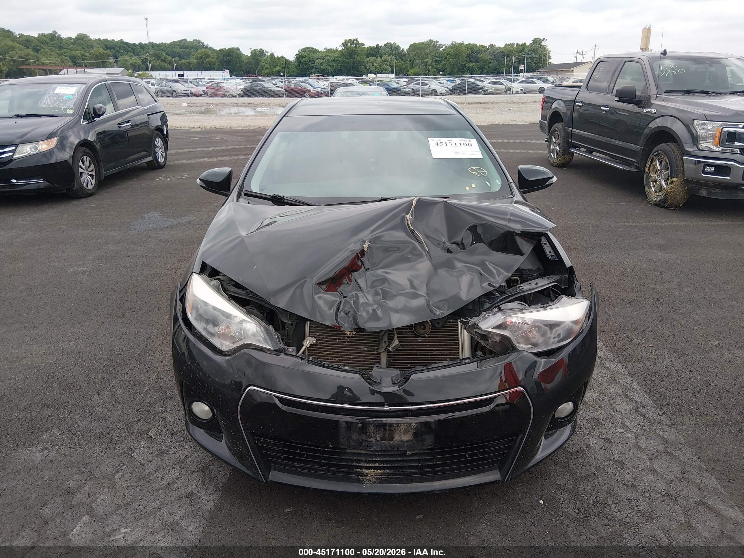 2014 Toyota Corolla S Plus Black vin: 5YFBURHE4EP102030