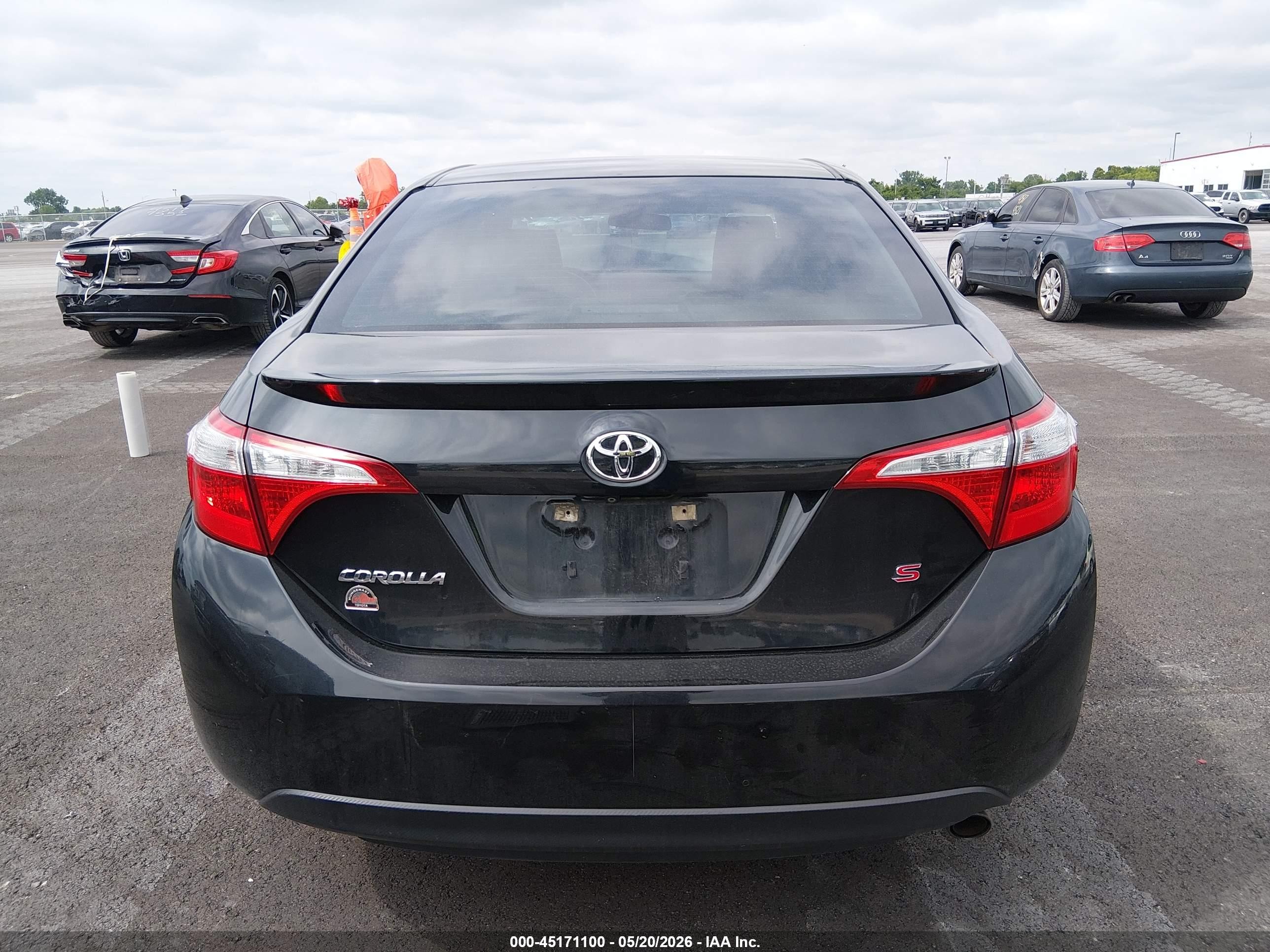 2014 Toyota Corolla S Plus Black vin: 5YFBURHE4EP102030