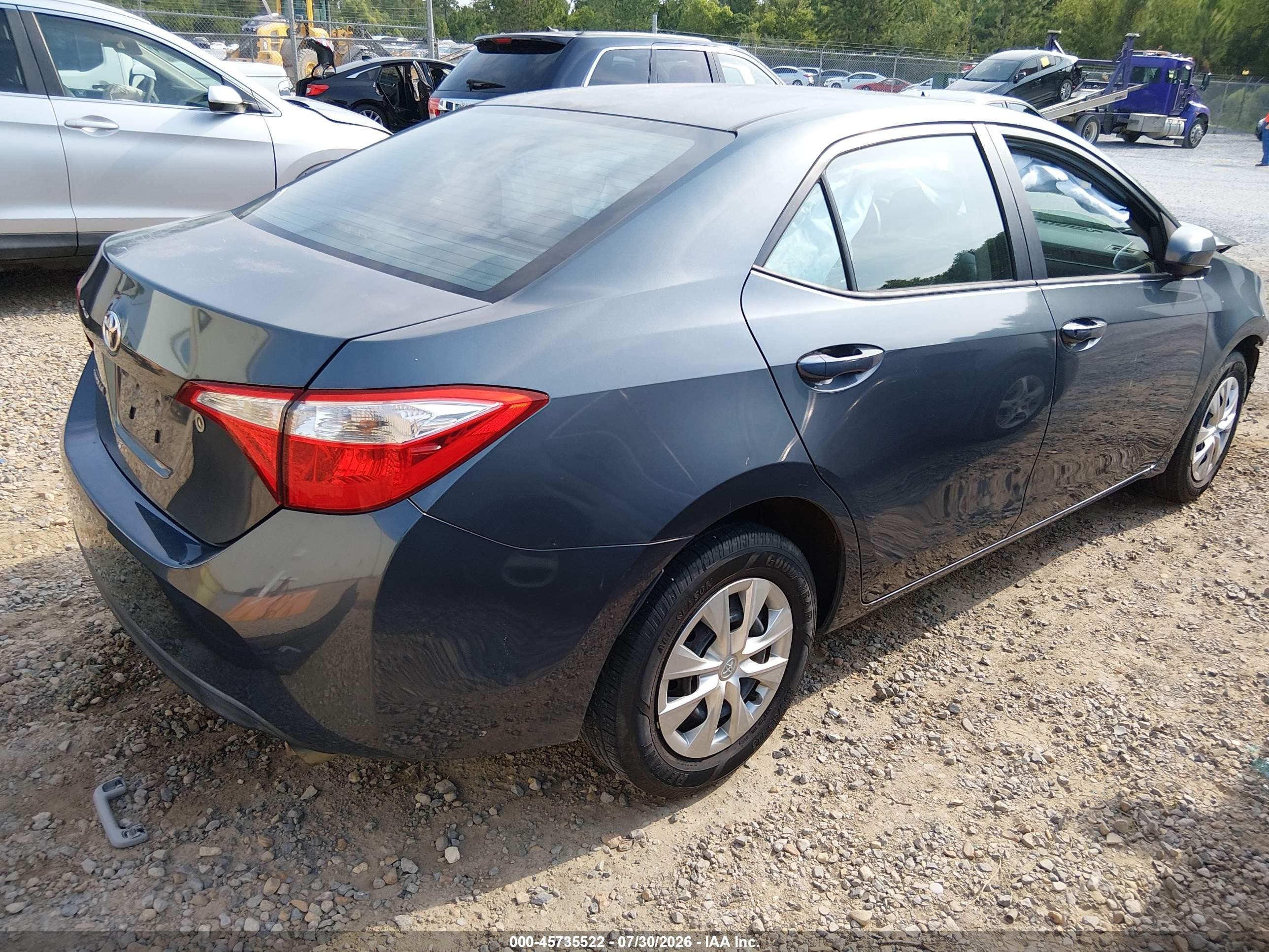 2014 Toyota Corolla L Blue vin: 5YFBURHE4EP102867