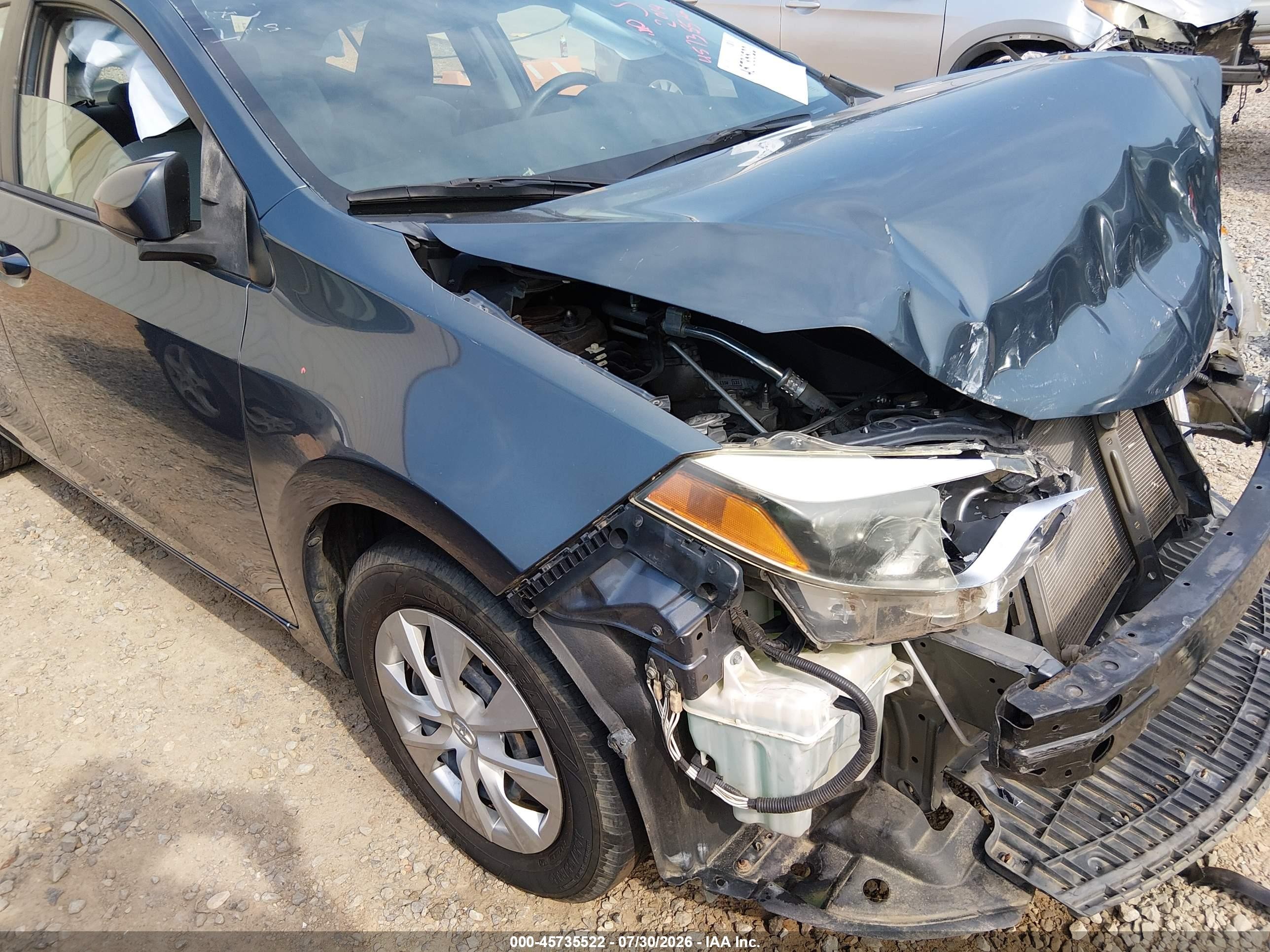 2014 Toyota Corolla L Blue vin: 5YFBURHE4EP102867