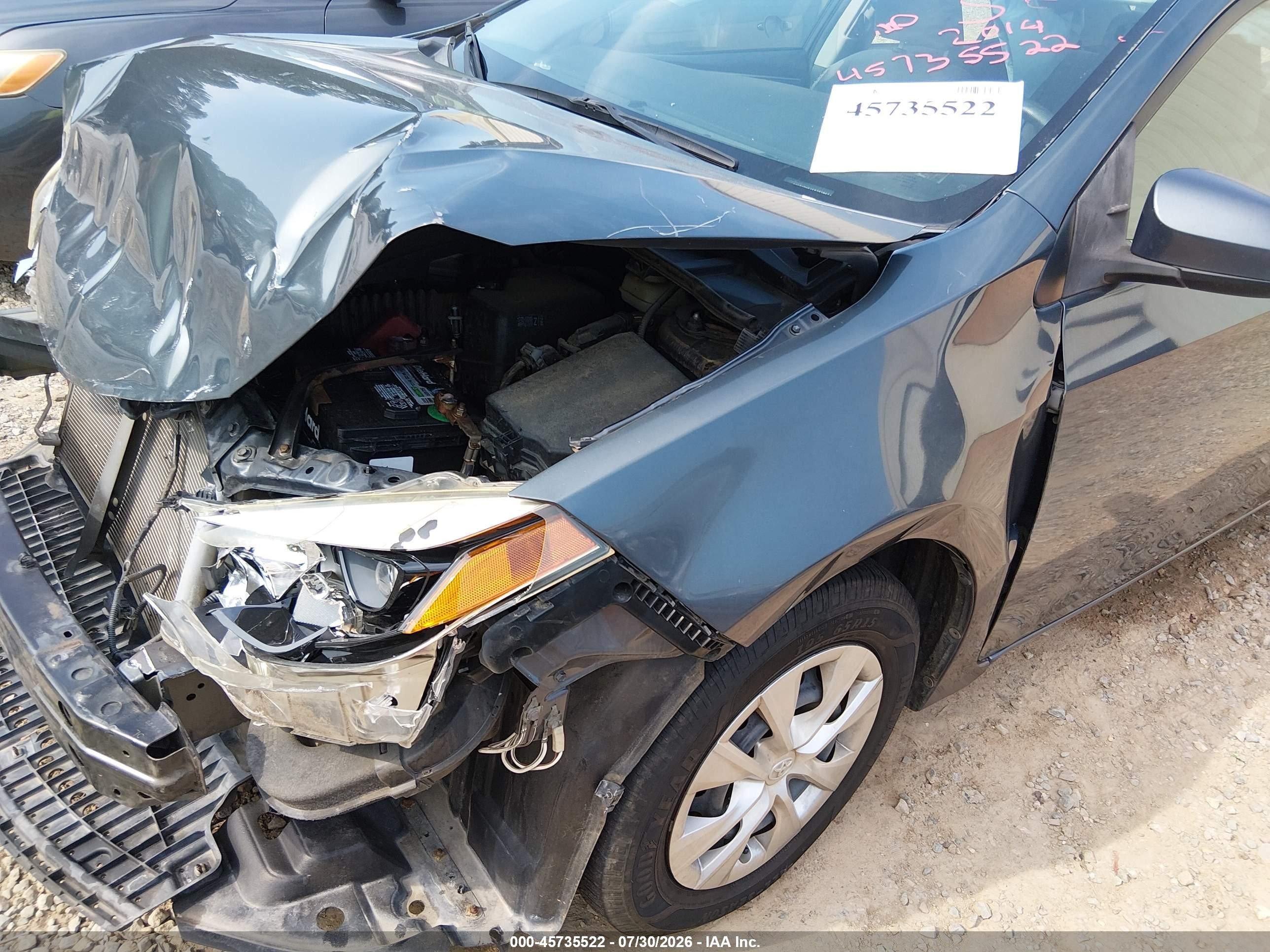 2014 Toyota Corolla L Blue vin: 5YFBURHE4EP102867
