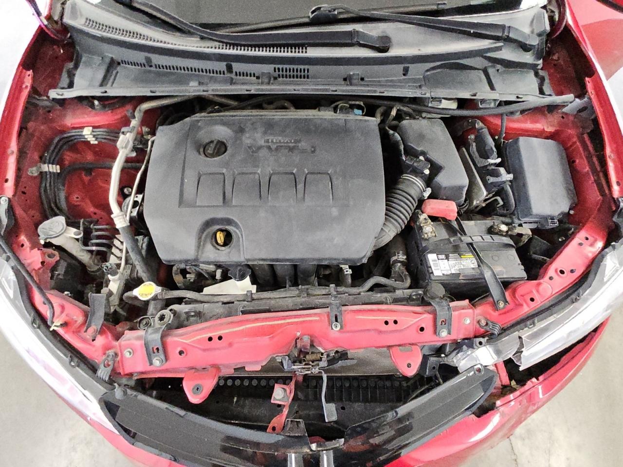 2014 Toyota Corolla Le Red vin: 5YFBURHE4EP112377 Damage: Left Head Lamp, Broken, Replacement Required