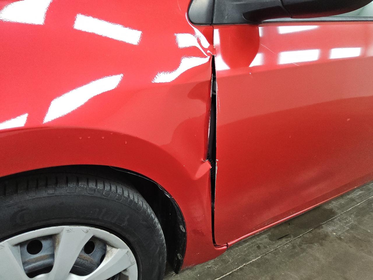 2014 Toyota Corolla Le Red vin: 5YFBURHE4EP112377 Damage: Left Front Fender, Dent(S) W/ Paint Dmg, > 12 Inches