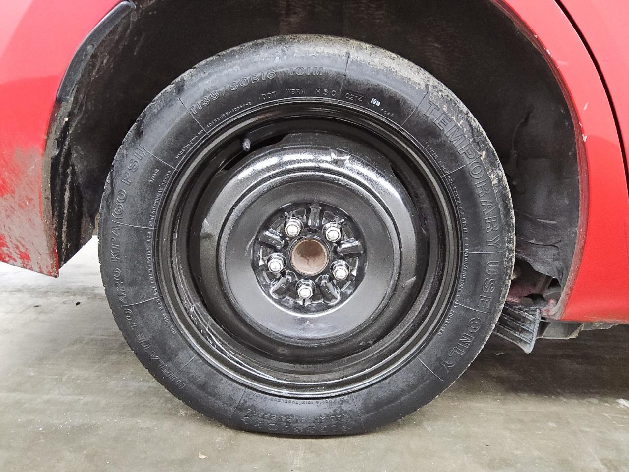 2014 Toyota Corolla Le Red vin: 5YFBURHE4EP112377 Damage: Right Rear Wheel Cover, Missing, Replacement Required