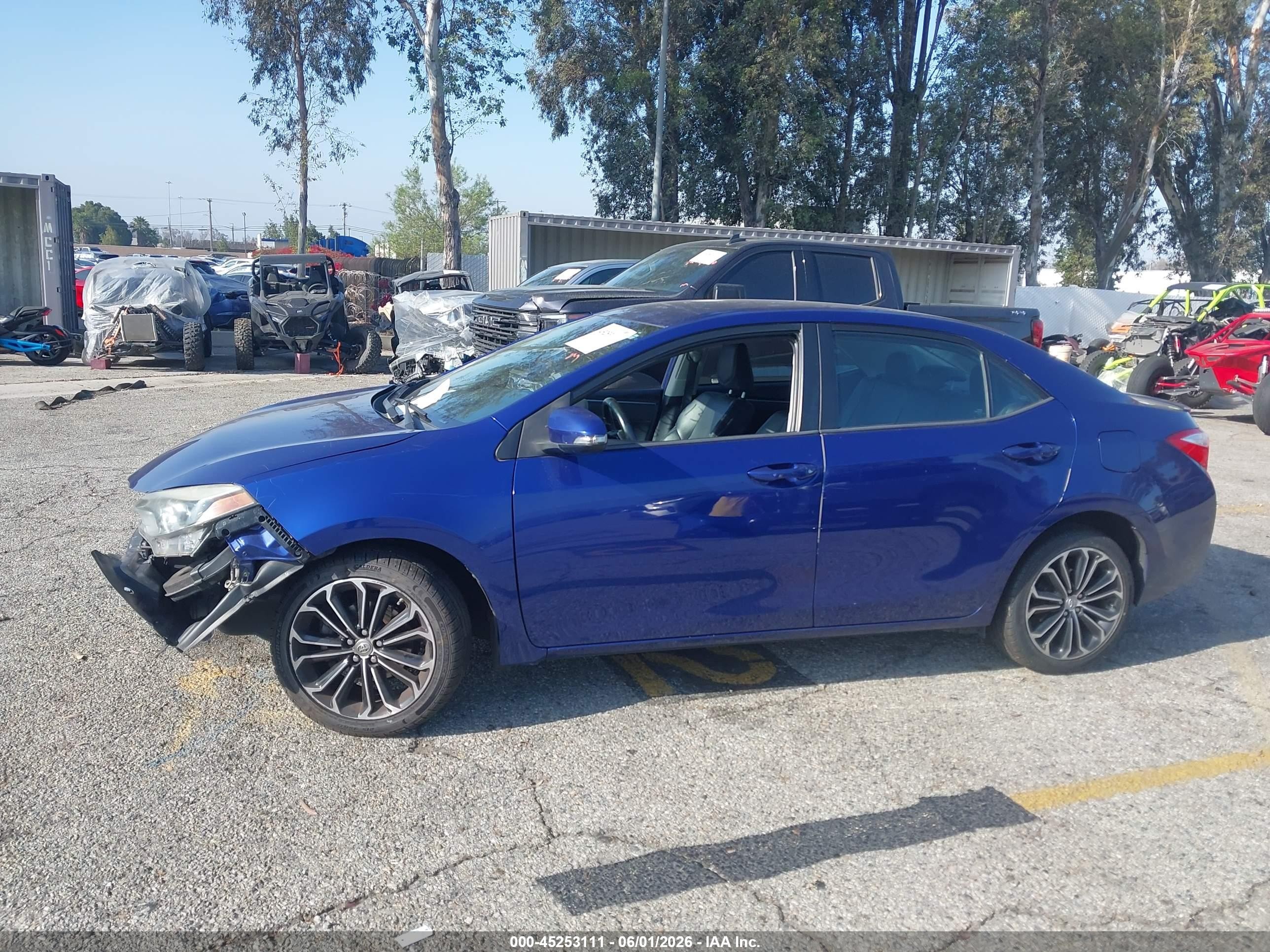 2014 Toyota Corolla S Plus Синий vin: 5YFBURHE4EP118485