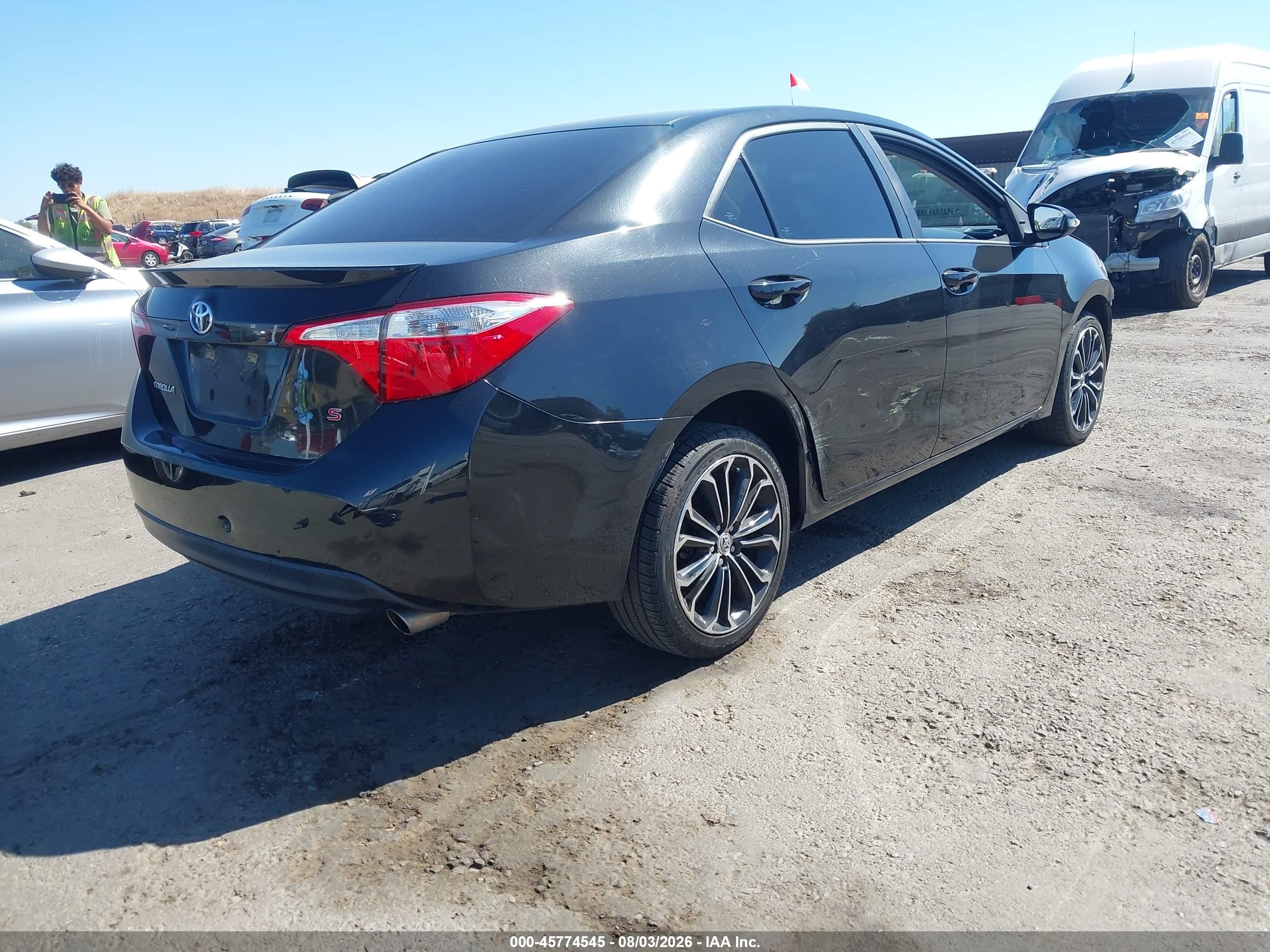 2014 Toyota Corolla S Plus Black vin: 5YFBURHE4EP118552