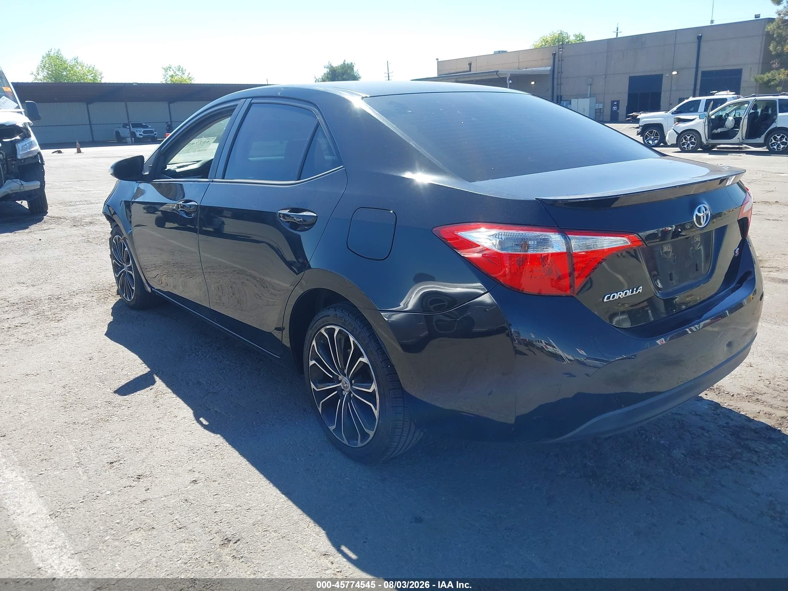 2014 Toyota Corolla S Plus Black vin: 5YFBURHE4EP118552