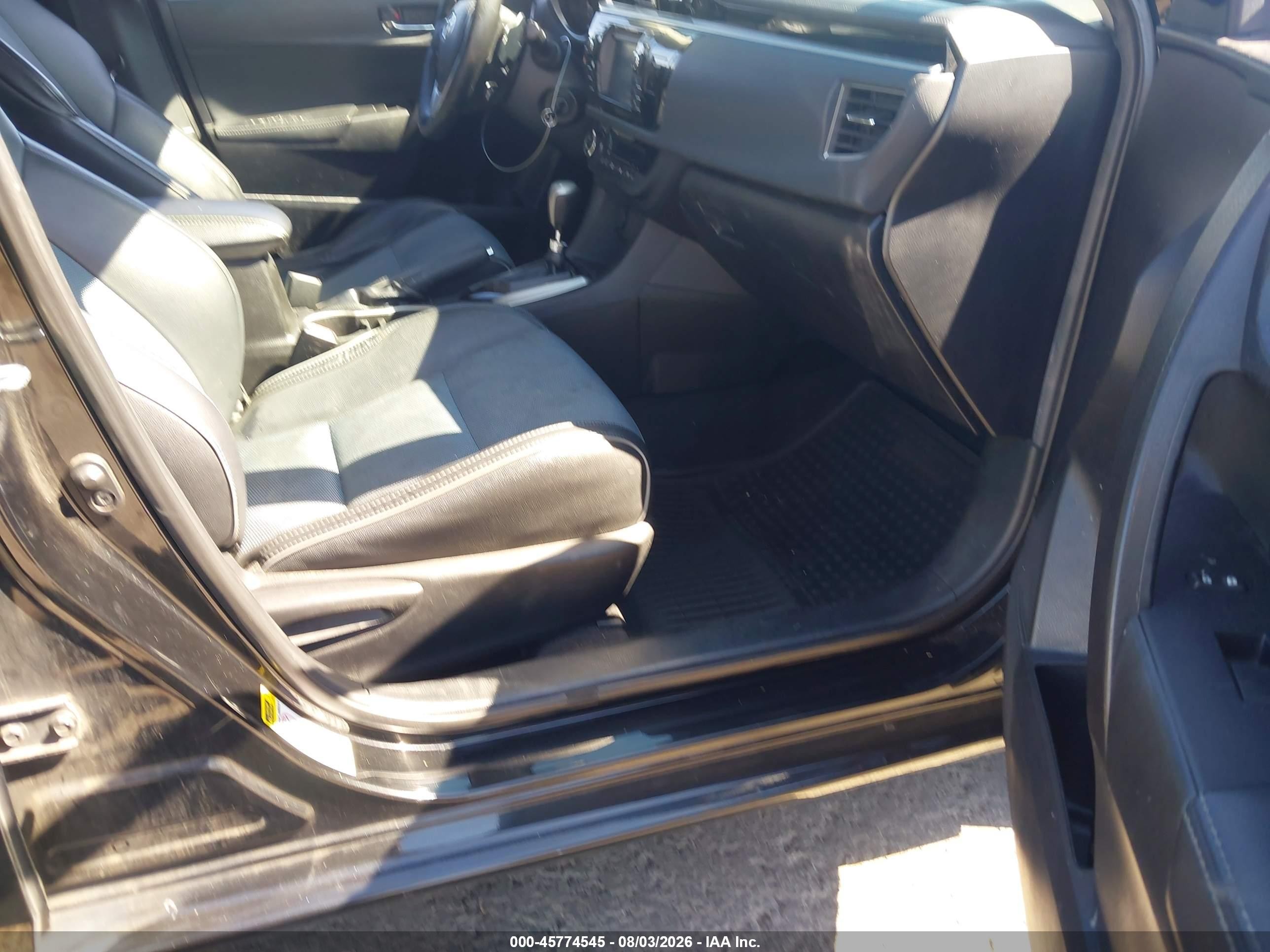 2014 Toyota Corolla S Plus Black vin: 5YFBURHE4EP118552