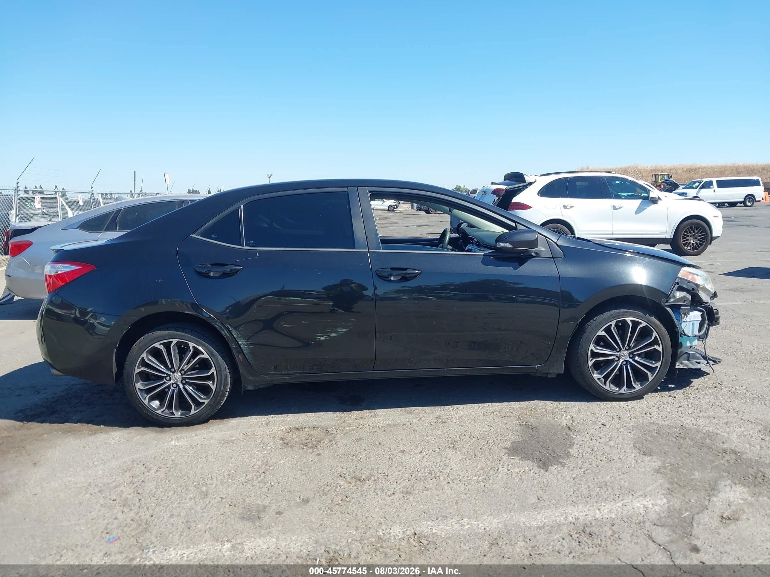 2014 Toyota Corolla S Plus Black vin: 5YFBURHE4EP118552