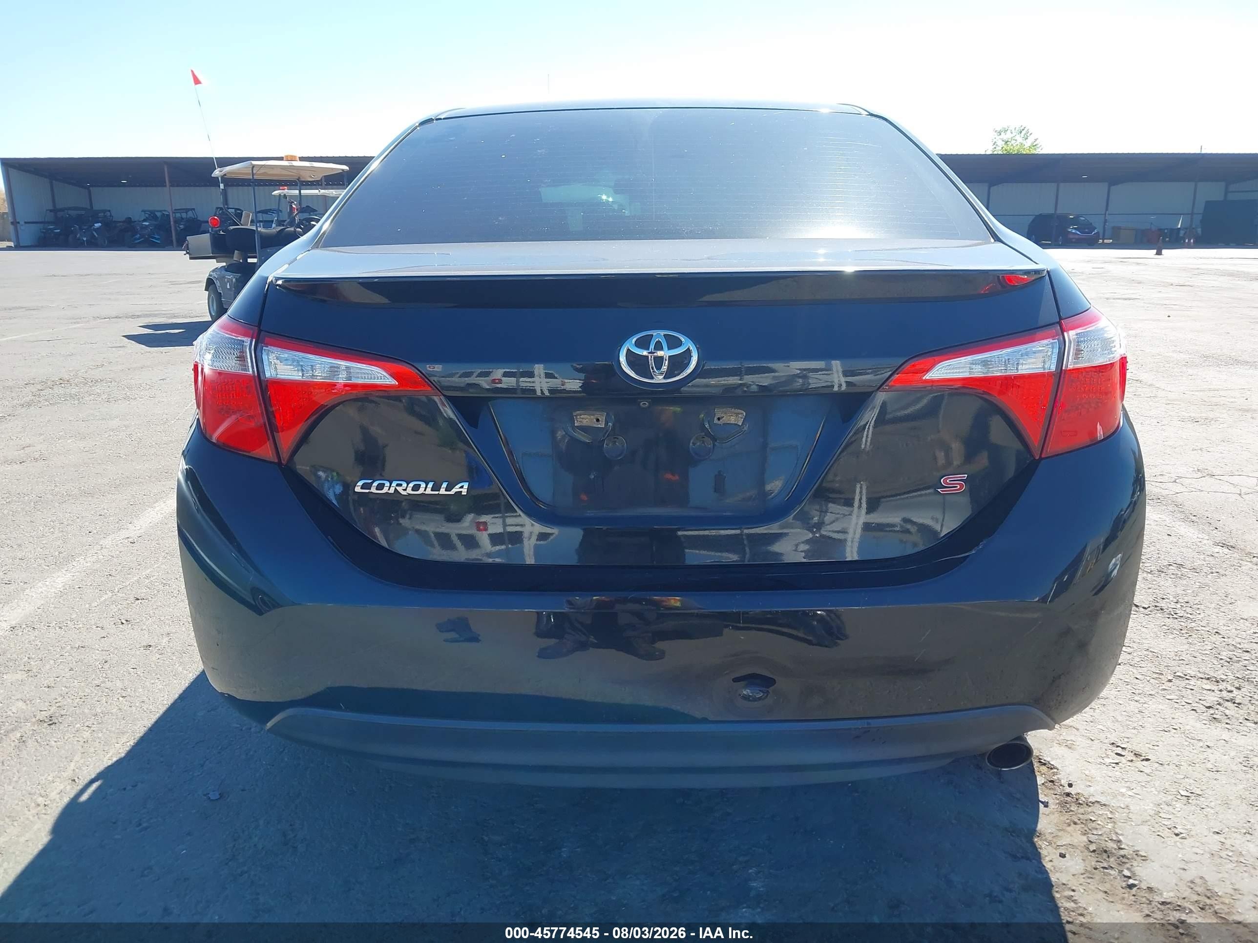 2014 Toyota Corolla S Plus Black vin: 5YFBURHE4EP118552