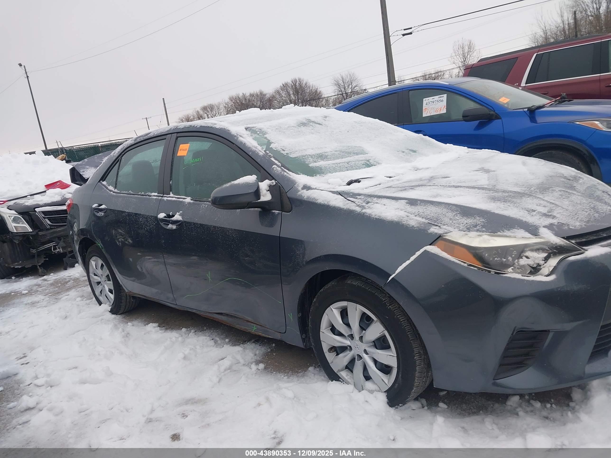 2014 Toyota Corolla Le Синий vin: 5YFBURHE4EP131575