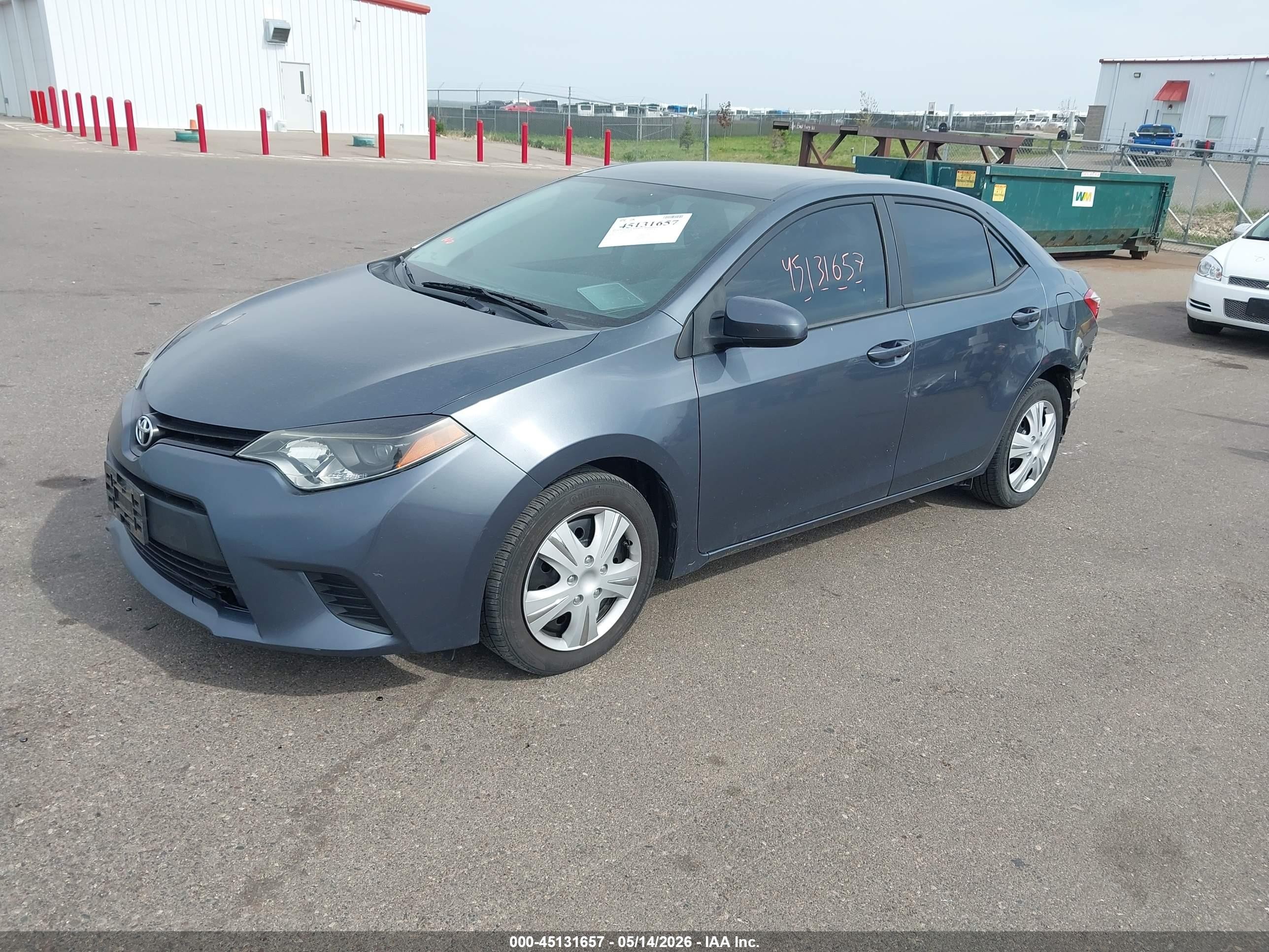 2014 Toyota Corolla Le Blue vin: 5YFBURHE4EP133407