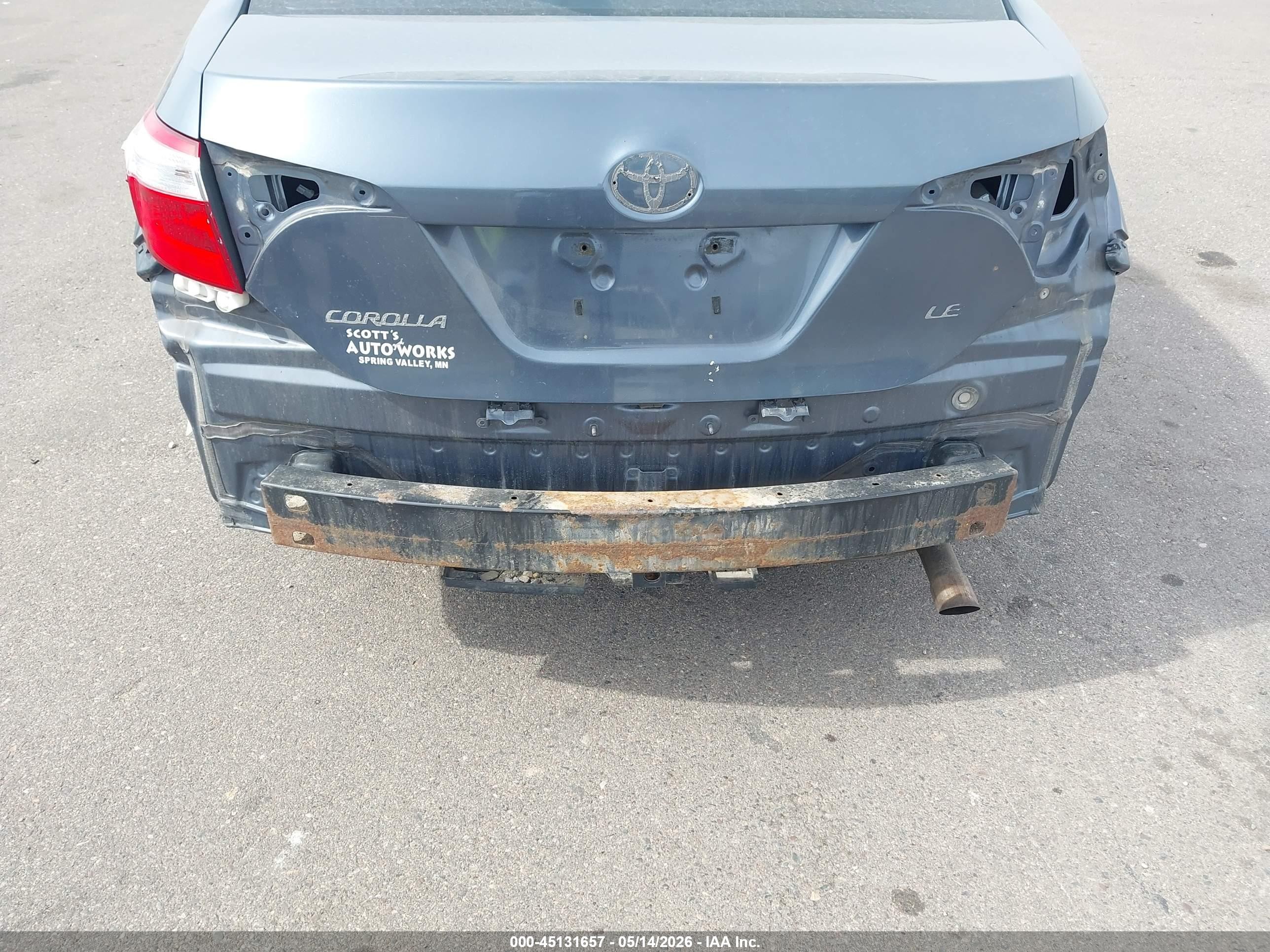 2014 Toyota Corolla Le Blue vin: 5YFBURHE4EP133407