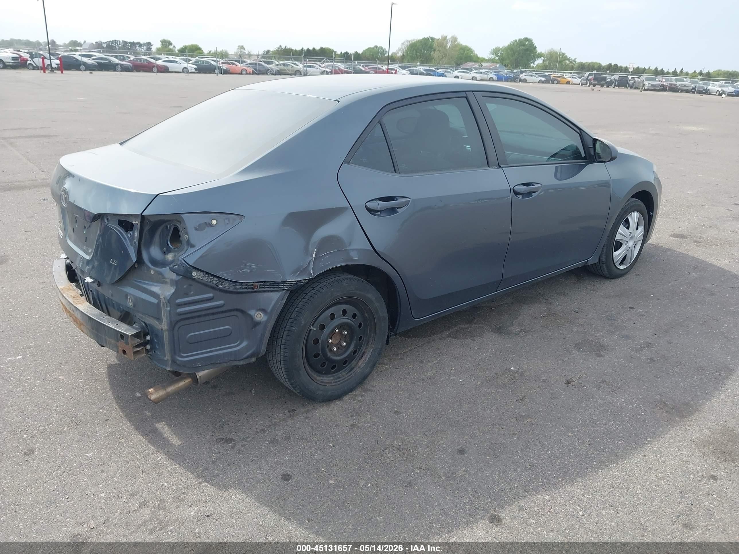 2014 Toyota Corolla Le Blue vin: 5YFBURHE4EP133407