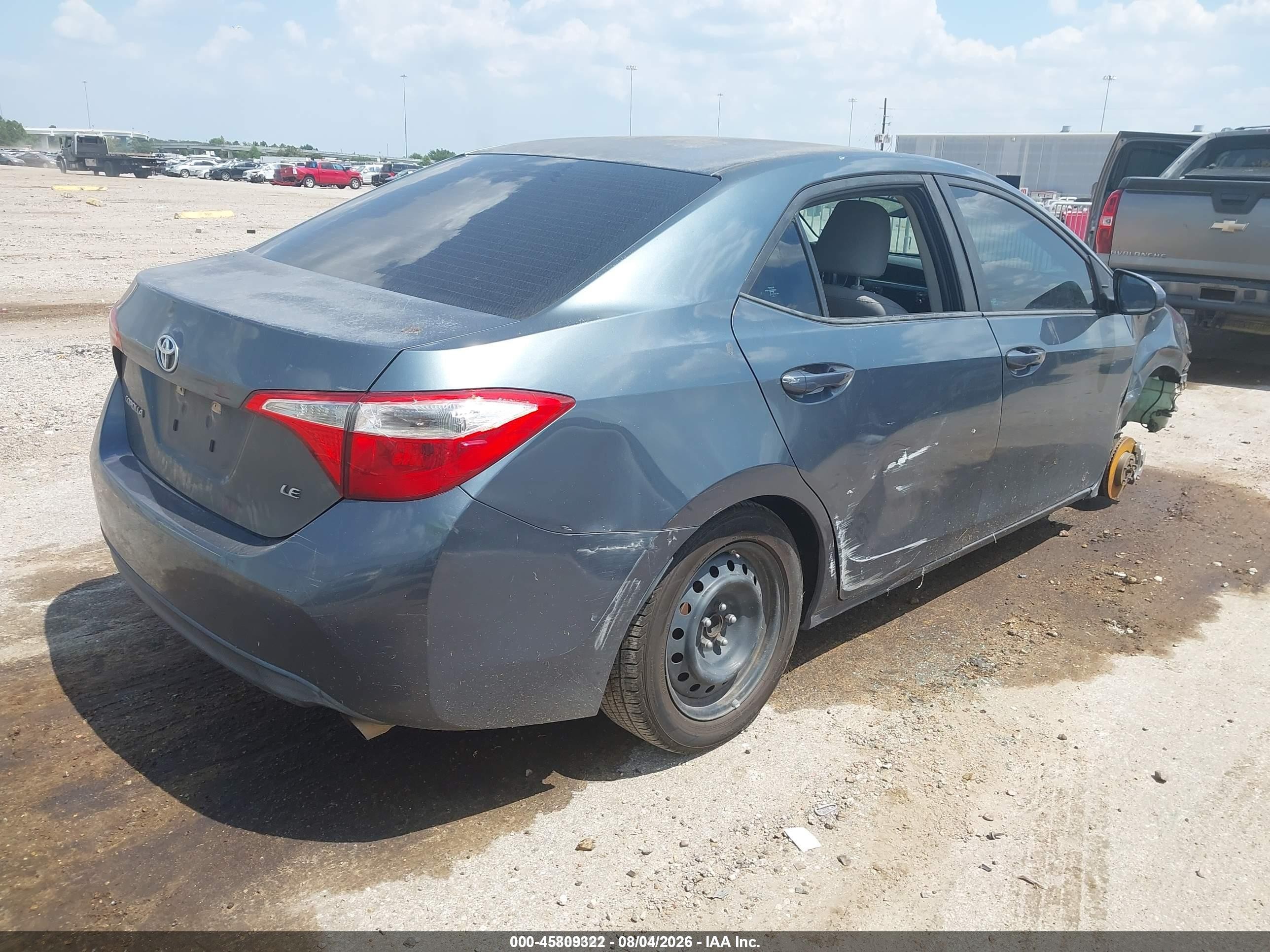 2014 Toyota Corolla Le Blue vin: 5YFBURHE4EP150403
