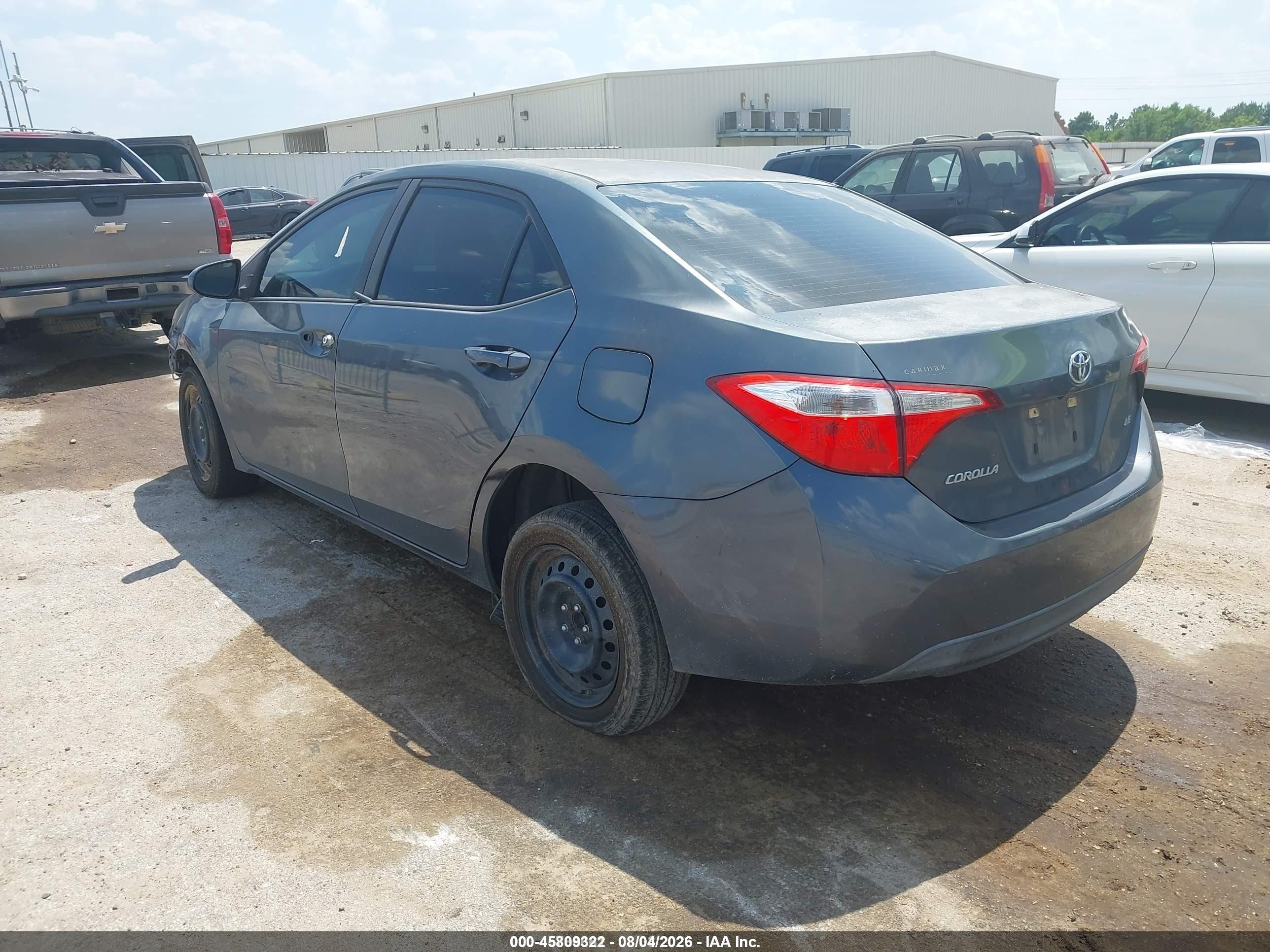 2014 Toyota Corolla Le Blue vin: 5YFBURHE4EP150403