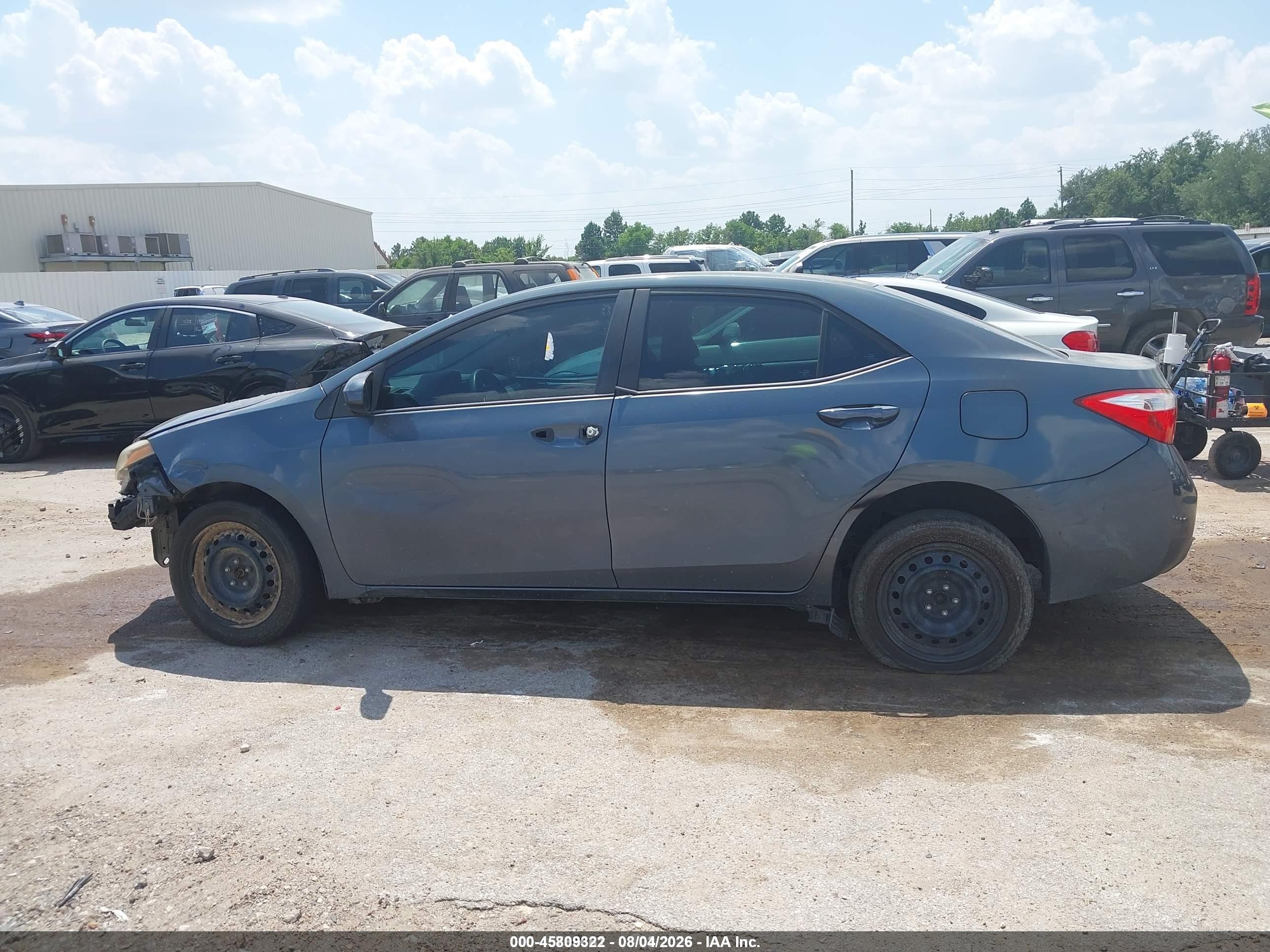 2014 Toyota Corolla Le Blue vin: 5YFBURHE4EP150403