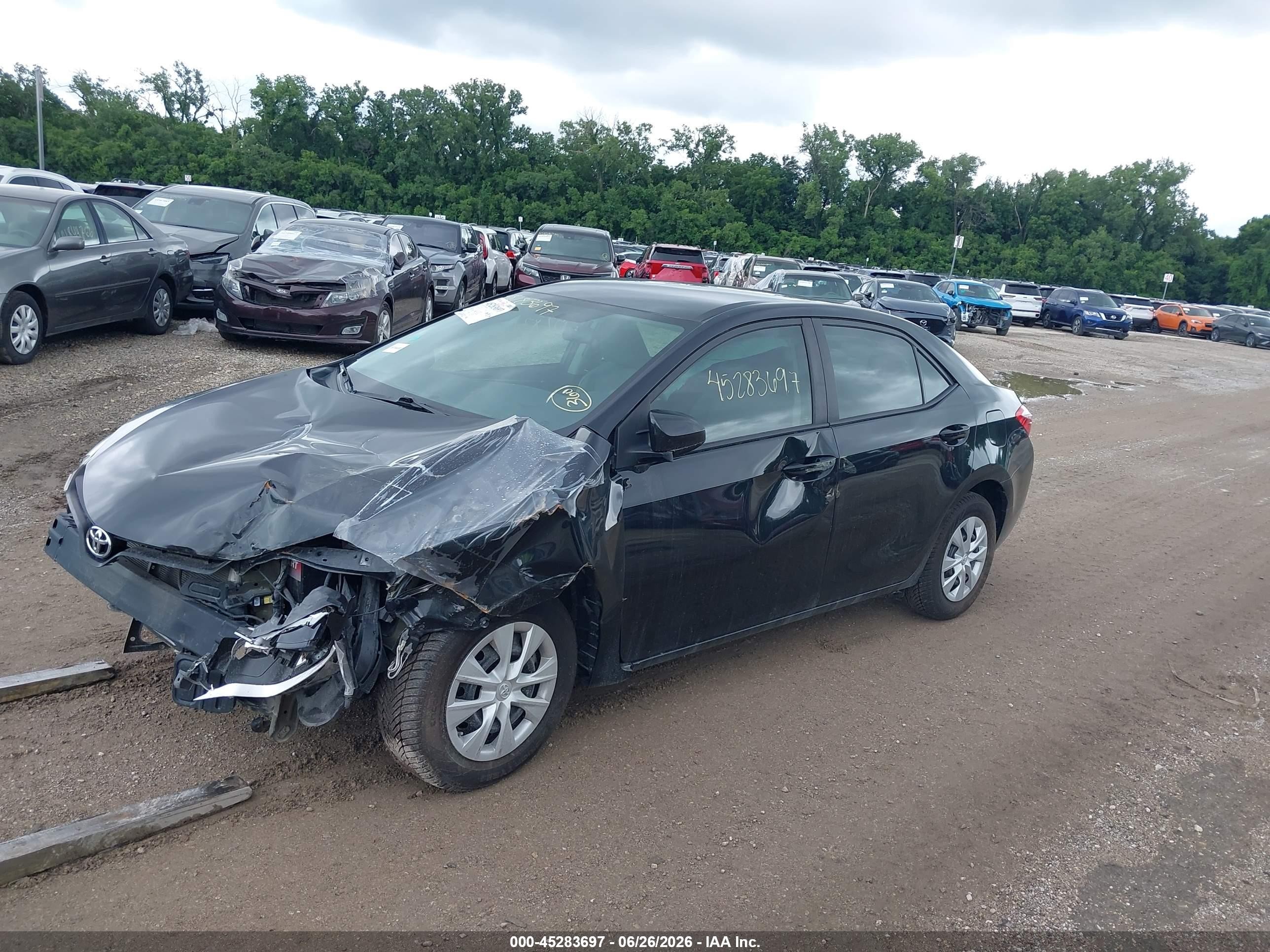 2014 Toyota Corolla L Black vin: 5YFBURHE4EP157528