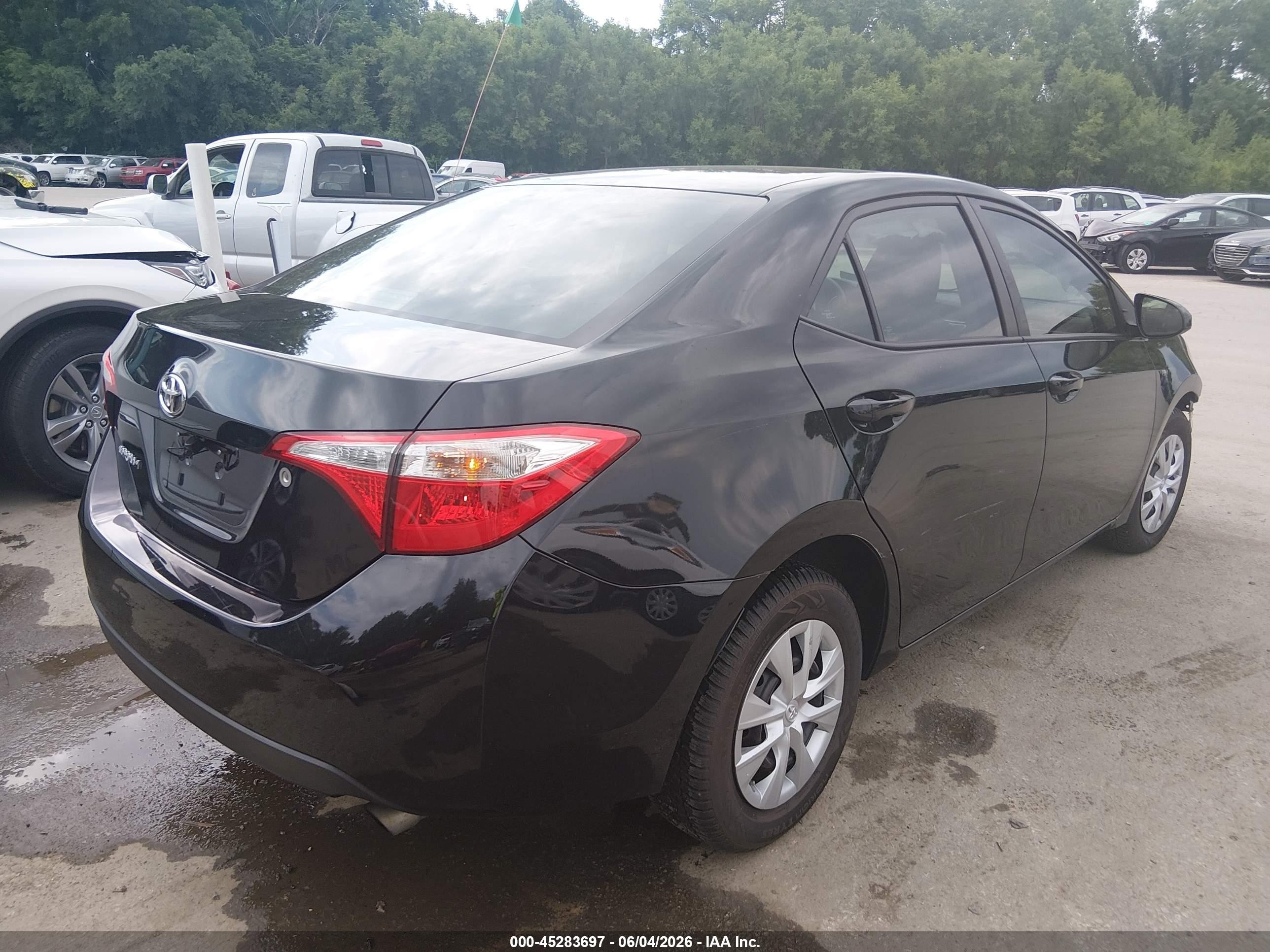2014 Toyota Corolla L Black vin: 5YFBURHE4EP157528