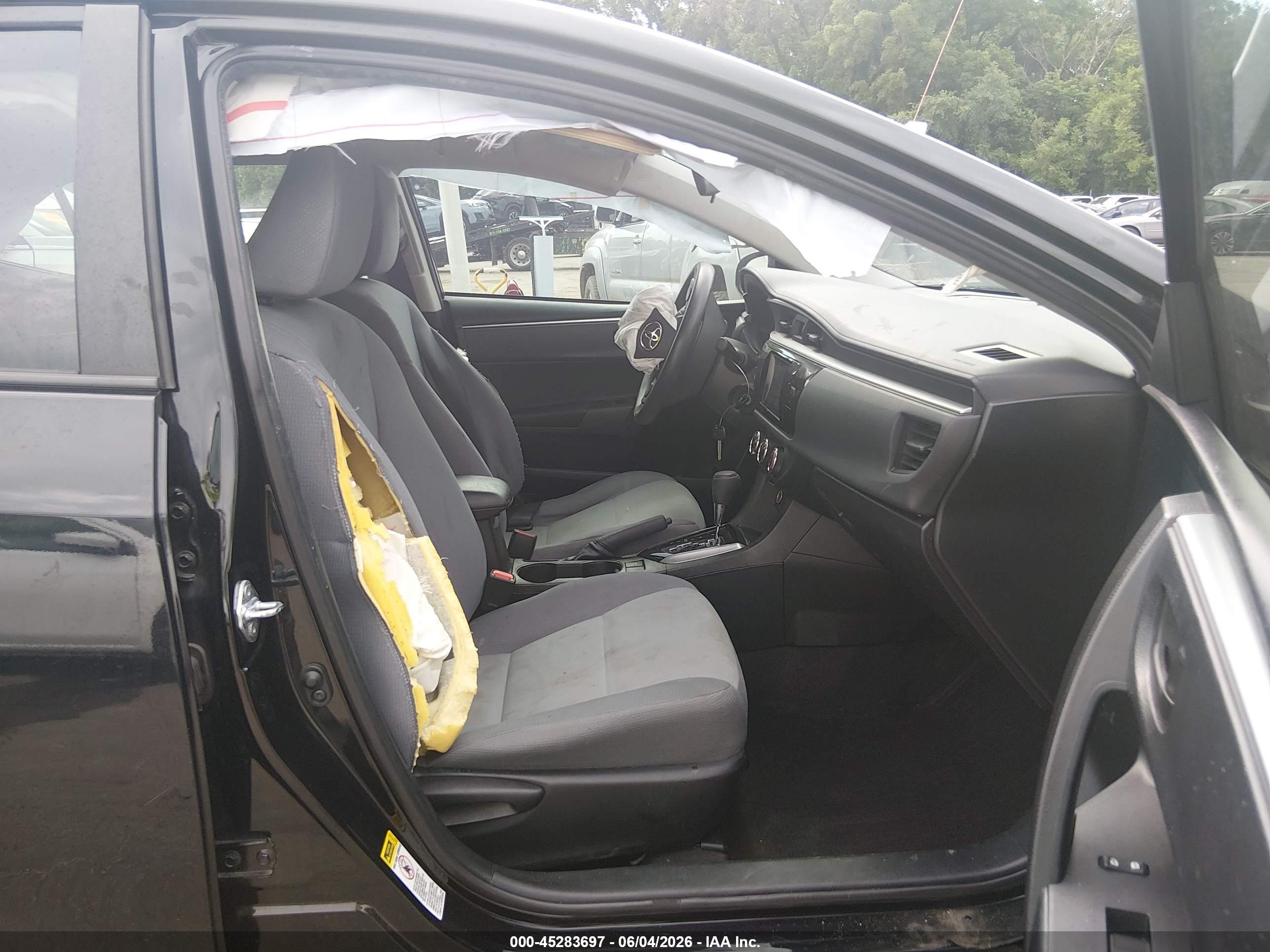 2014 Toyota Corolla L Black vin: 5YFBURHE4EP157528