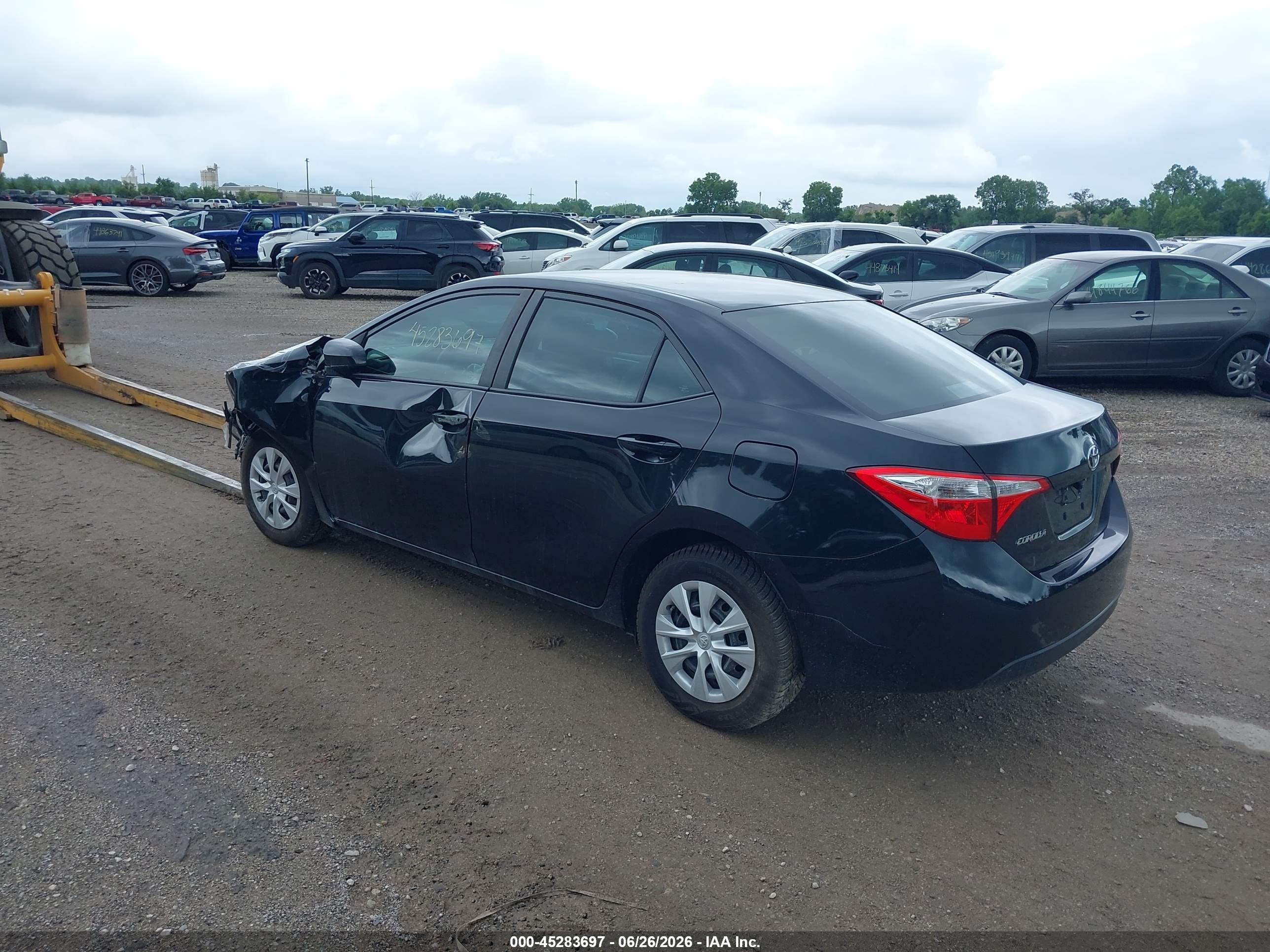 2014 Toyota Corolla L Black vin: 5YFBURHE4EP157528