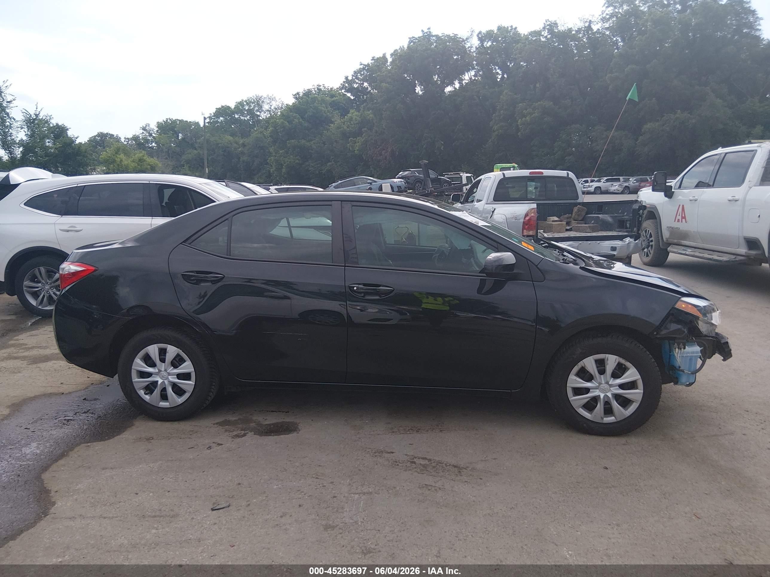 2014 Toyota Corolla L Black vin: 5YFBURHE4EP157528