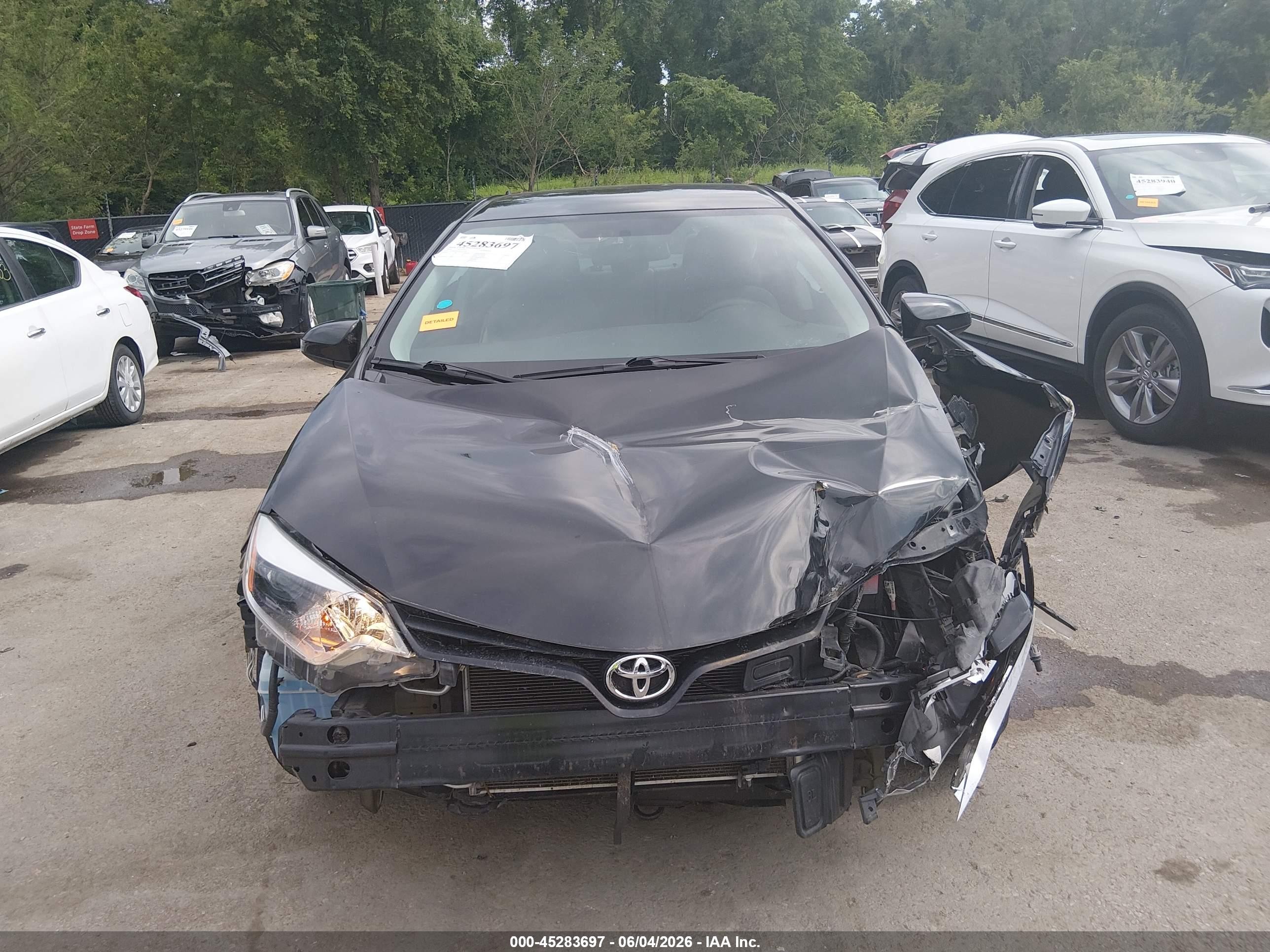 2014 Toyota Corolla L Black vin: 5YFBURHE4EP157528