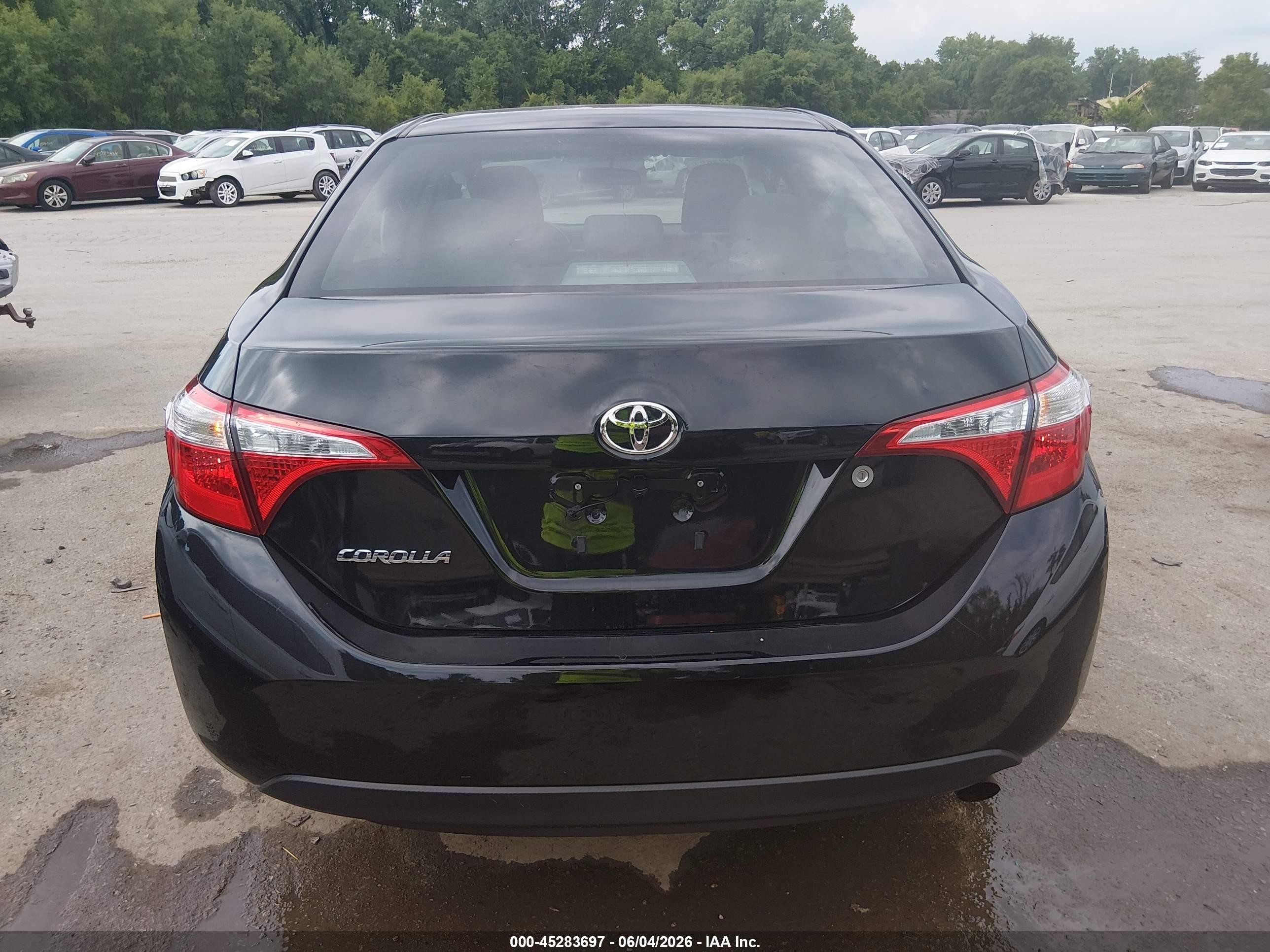 2014 Toyota Corolla L Black vin: 5YFBURHE4EP157528