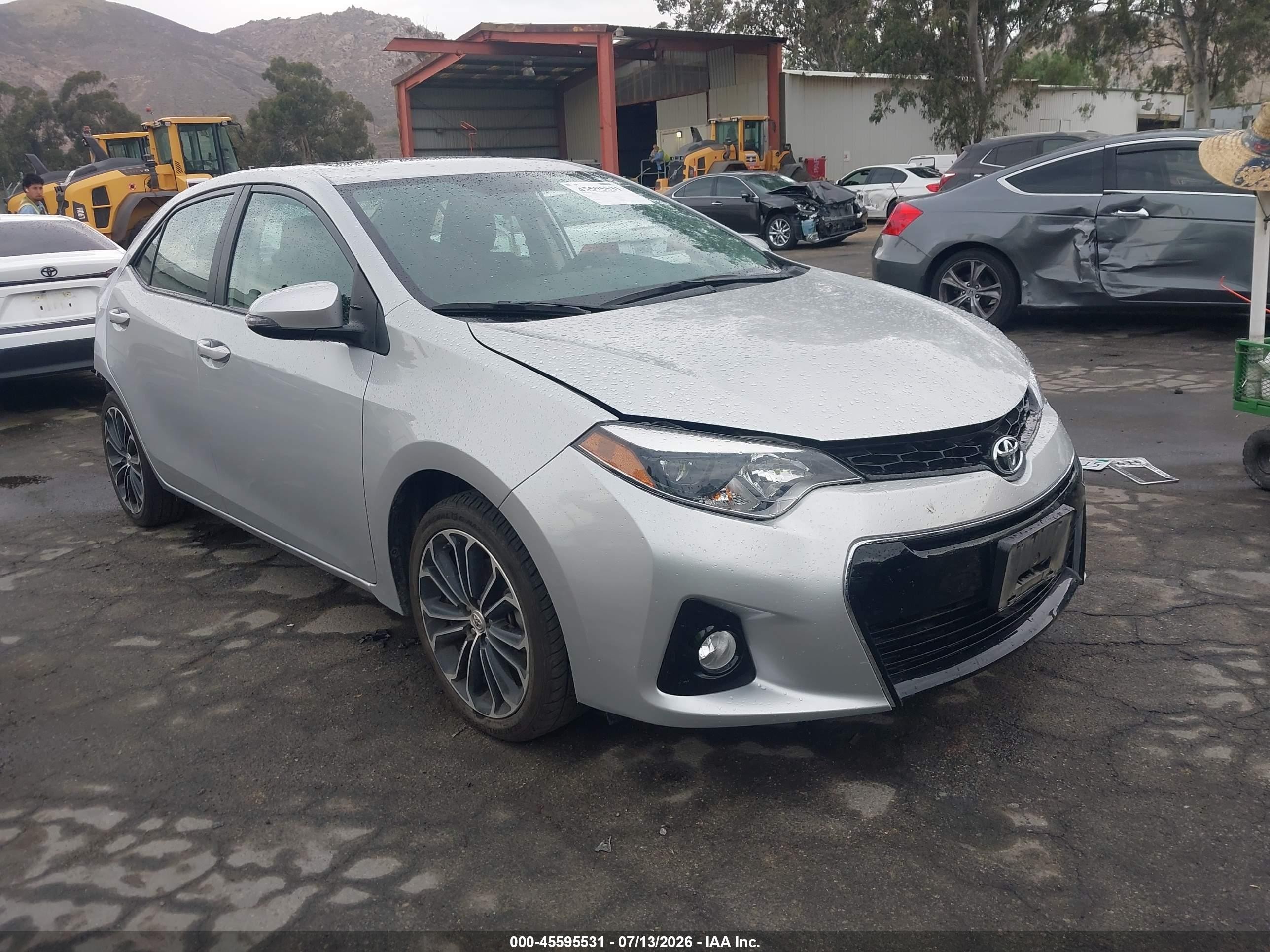 2014 Toyota Corolla S Premium Silver vin: 5YFBURHE4EP173518