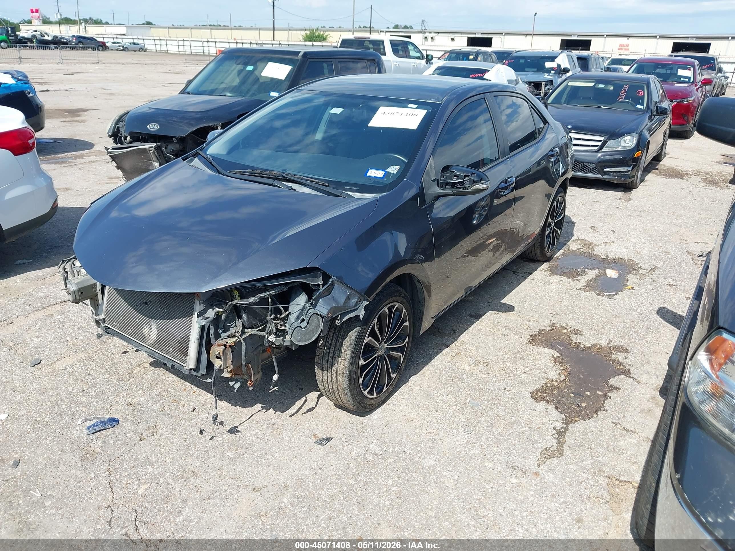 2014 Toyota Corolla S Plus Синий vin: 5YFBURHE4EP174829
