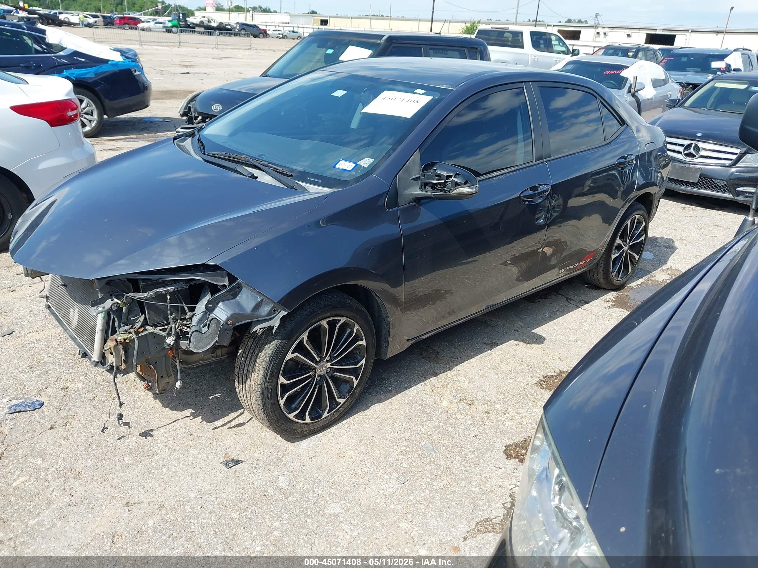 2014 Toyota Corolla S Plus Синий vin: 5YFBURHE4EP174829