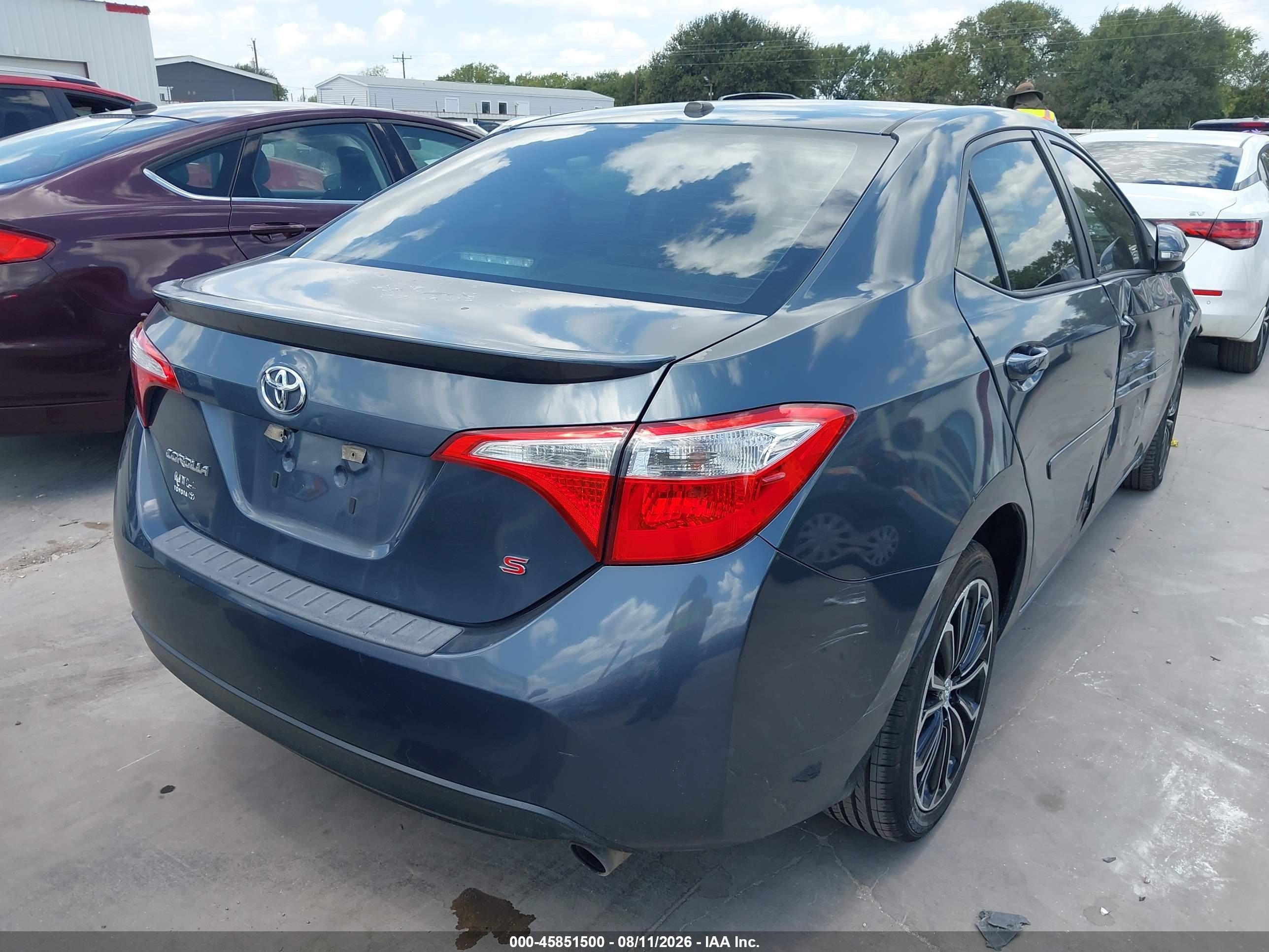 2015 Toyota Corolla S Plus Gray vin: 5YFBURHE4FP184083