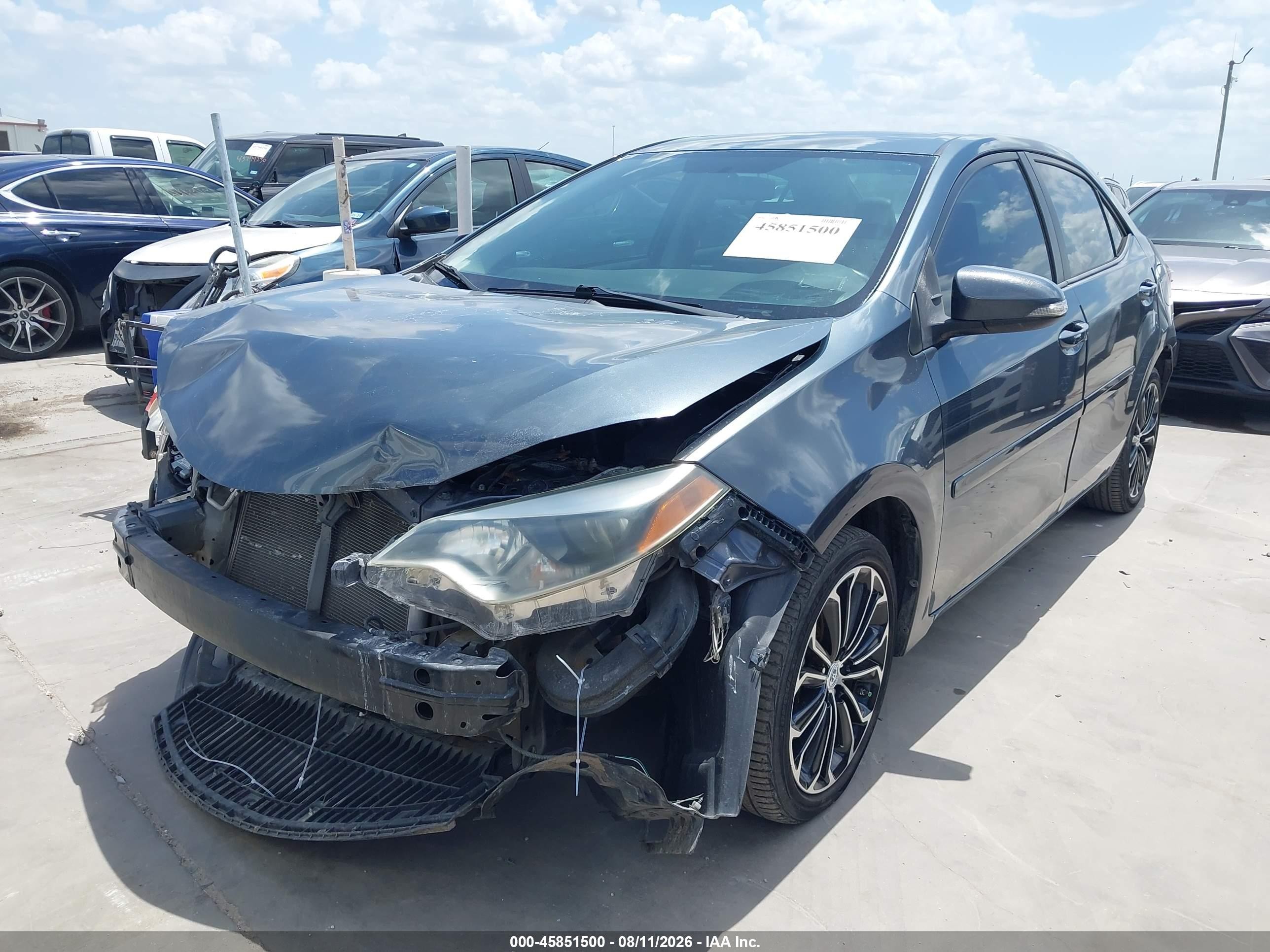 2015 Toyota Corolla S Plus Gray vin: 5YFBURHE4FP184083