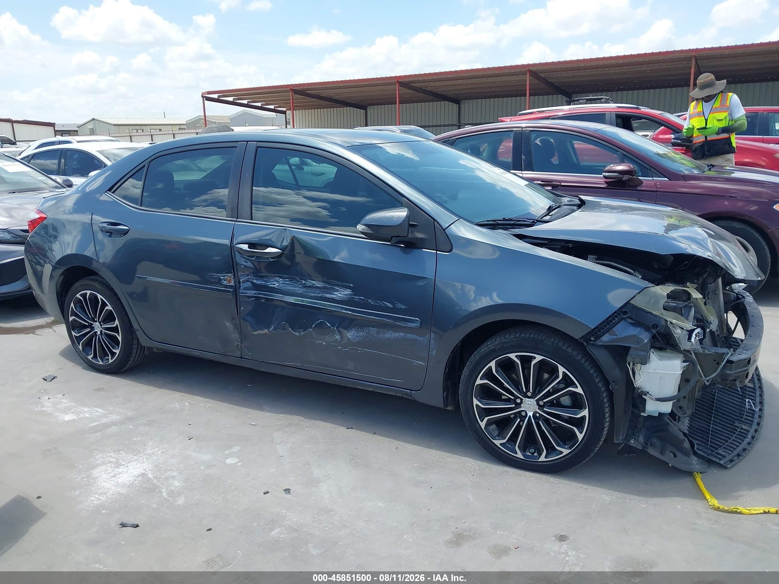2015 Toyota Corolla S Plus Gray vin: 5YFBURHE4FP184083