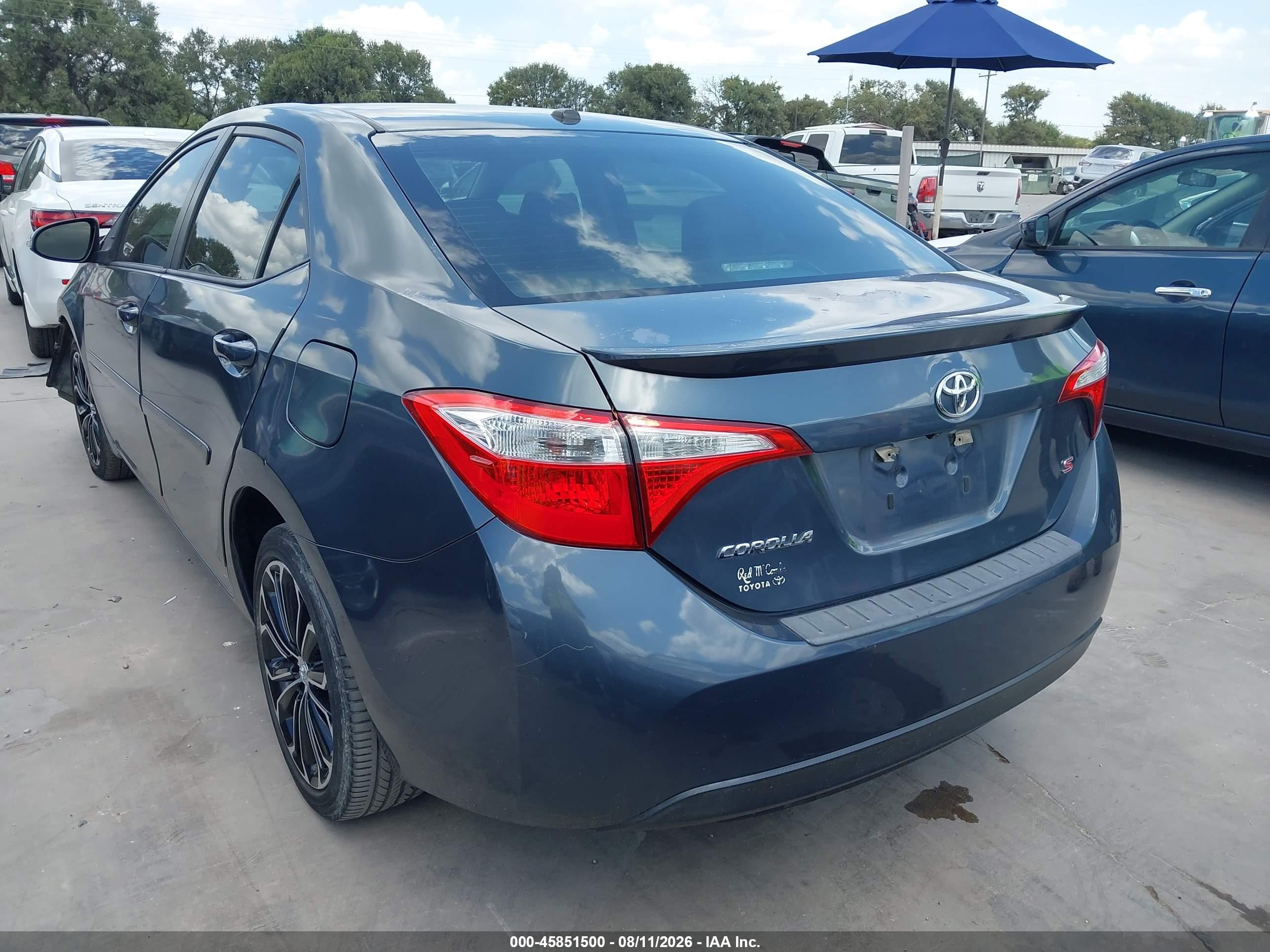 2015 Toyota Corolla S Plus Gray vin: 5YFBURHE4FP184083