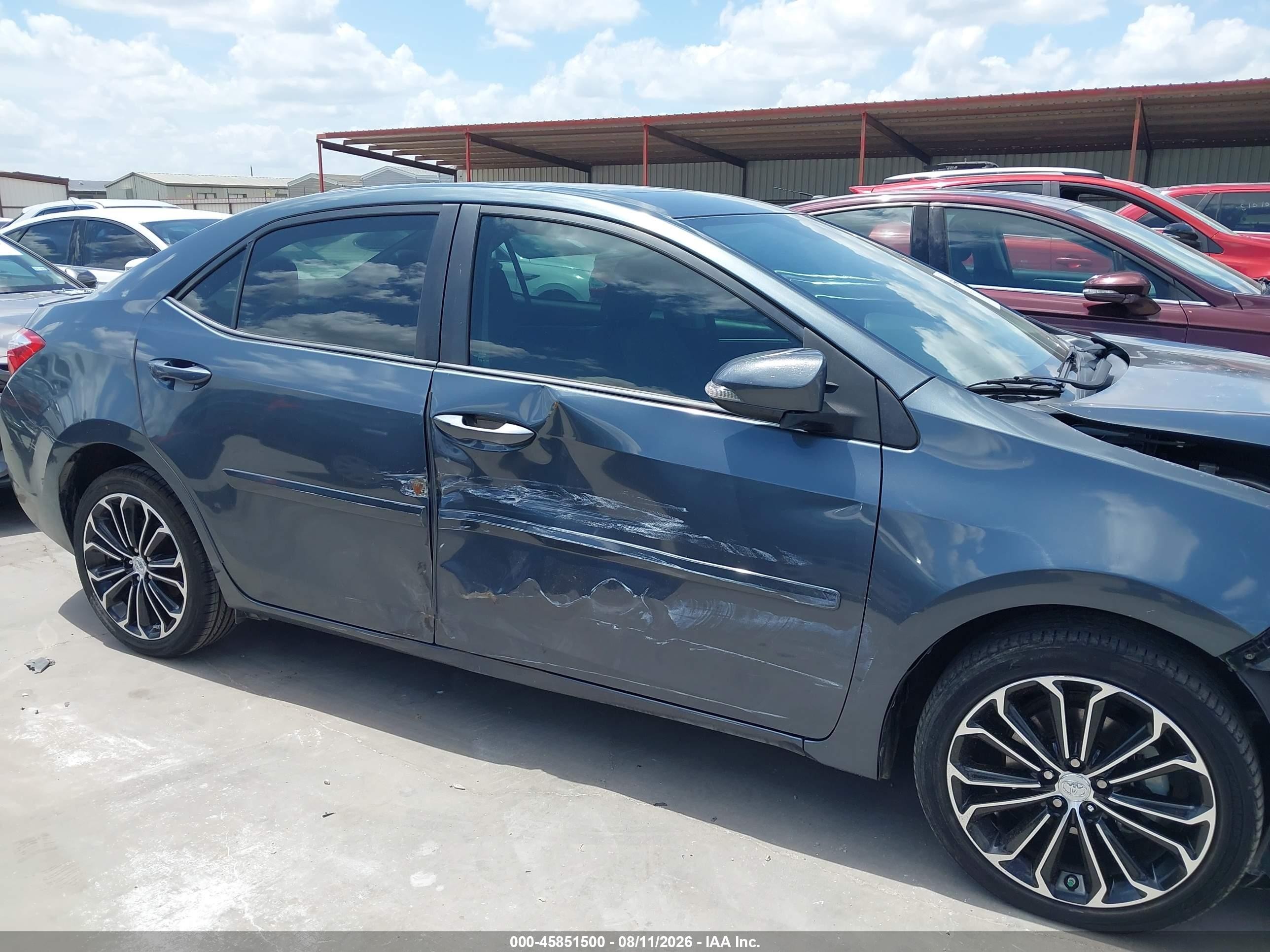 2015 Toyota Corolla S Plus Gray vin: 5YFBURHE4FP184083